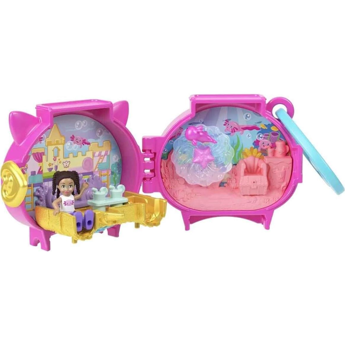 Juego compacto Polly Pocket ajolote para niñas 4 años en adelante
