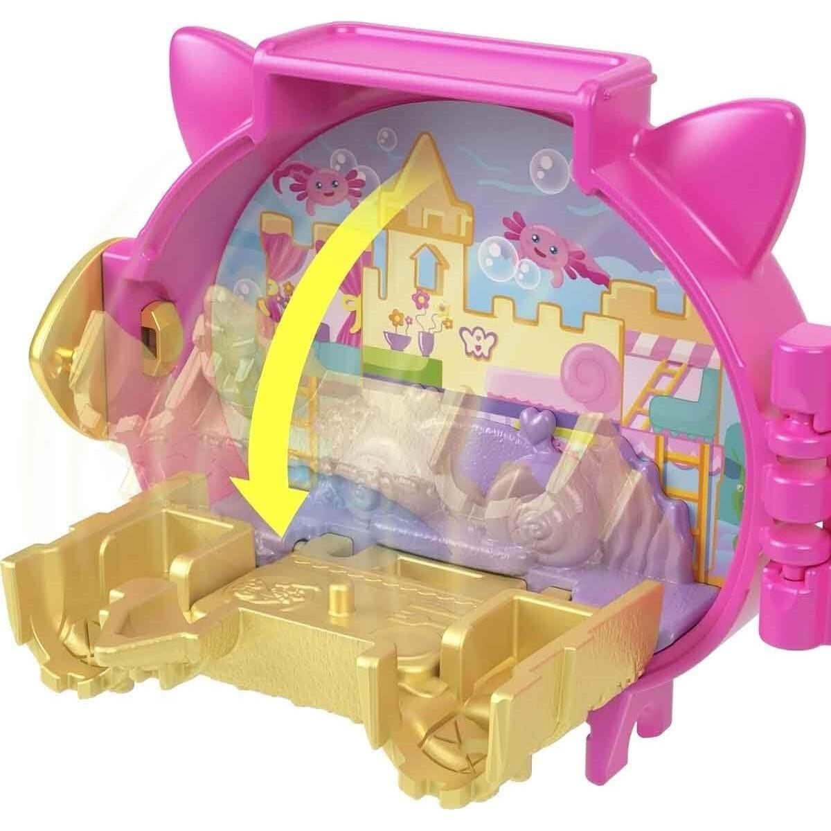 Juego compacto Polly Pocket ajolote para niñas 4 años en adelante