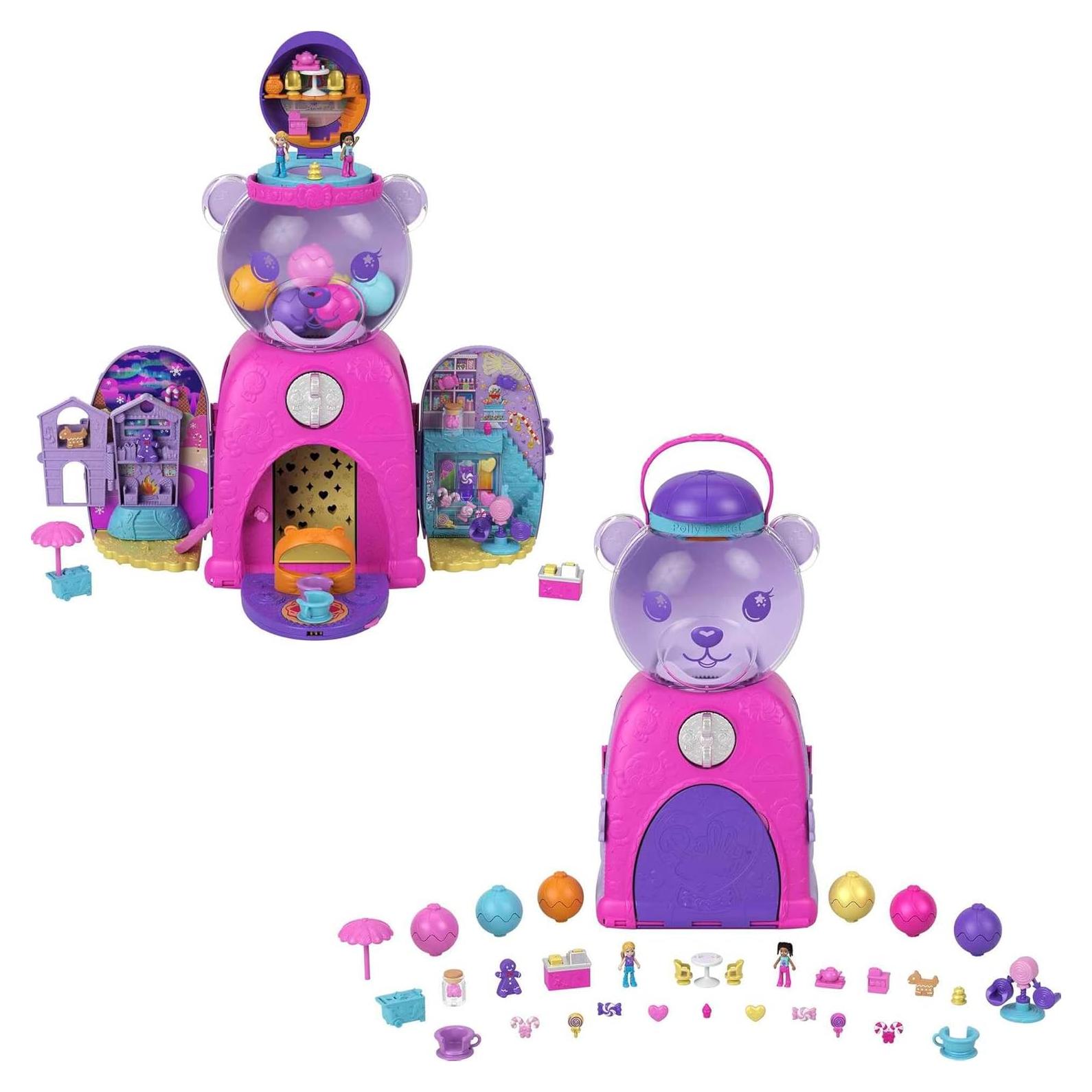 Juego Polly Pocket Gumball Bear con 2 Muñecas y 32 Accesorios