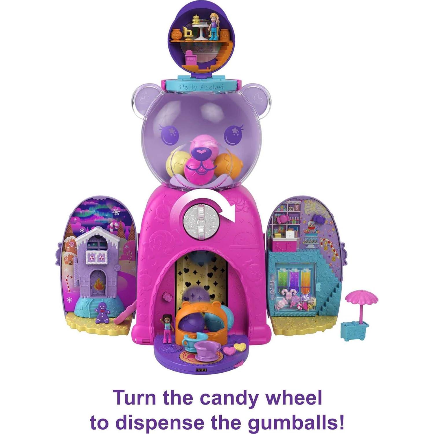 Juego Polly Pocket Gumball Bear con 2 Muñecas y 32 Accesorios
