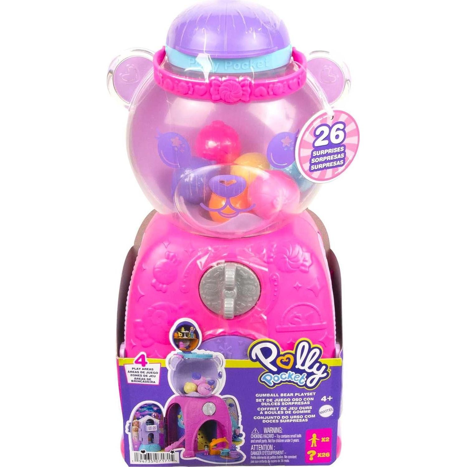 Juego Polly Pocket Gumball Bear con 2 Muñecas y 32 Accesorios
