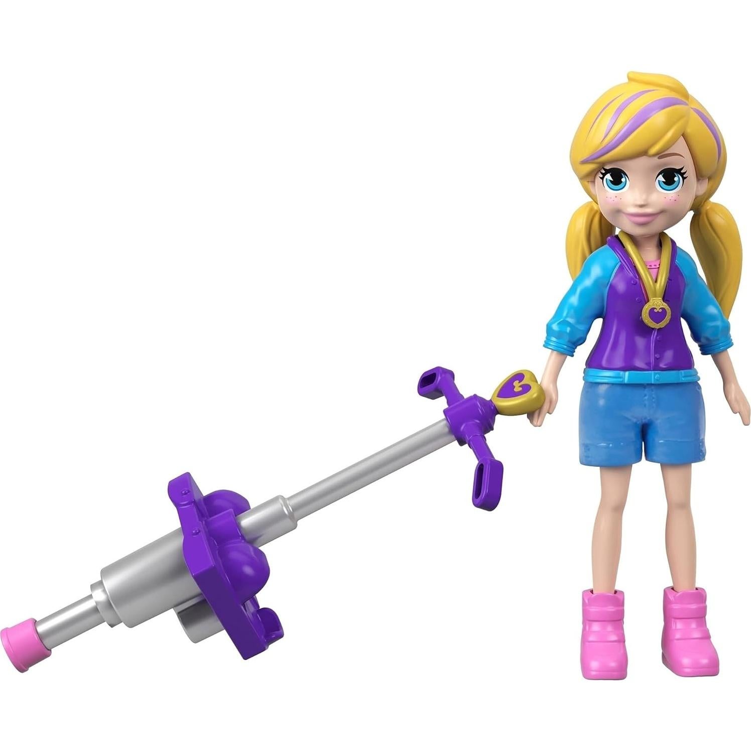 Muñeca Polly Pocket Active Pose 7.62 cm con Pogo Mattel