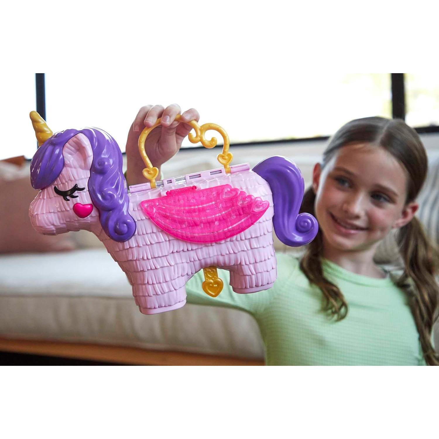 Polly Pocket Fiesta de Unicornio GVL88 - Juguete Sorpresa 25 Accesorios