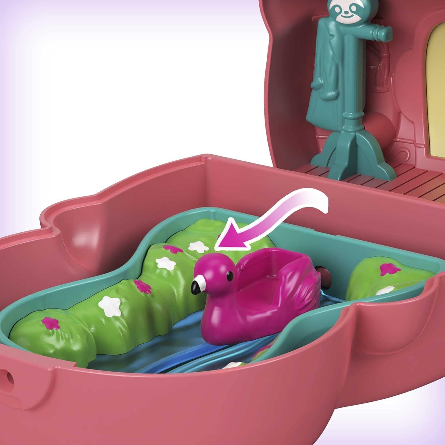 Polly Pocket Caja Perezoso Compacta con Muñeca y Accesorios
