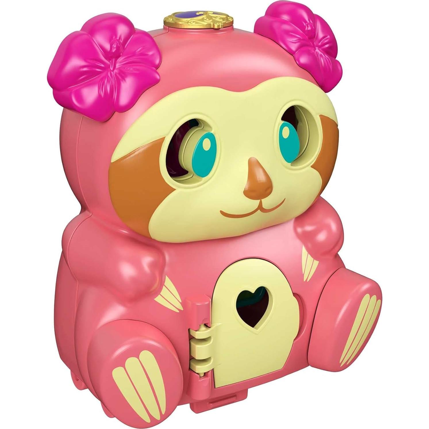 Polly Pocket Caja Perezoso Compacta con Muñeca y Accesorios