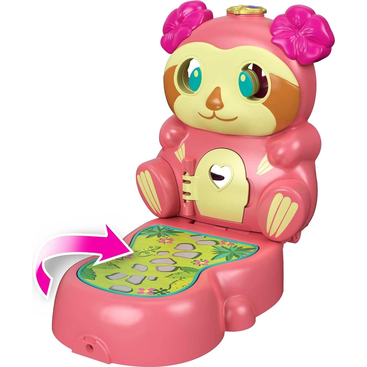 Polly Pocket Caja Perezoso Compacta con Muñeca y Accesorios