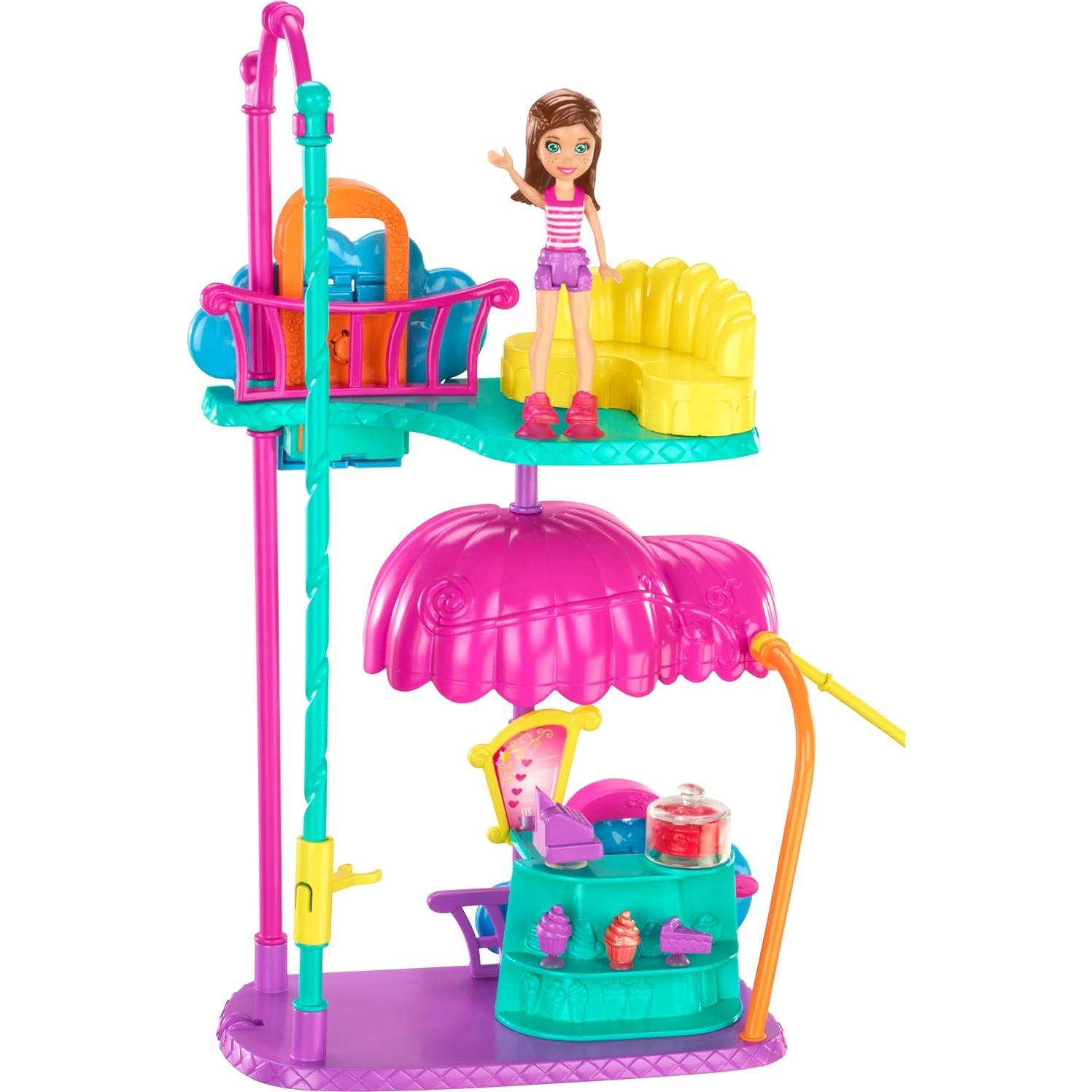 Polly Pocket Cafetería de Mascotas Mattel - Juego Pared 2 Niveles