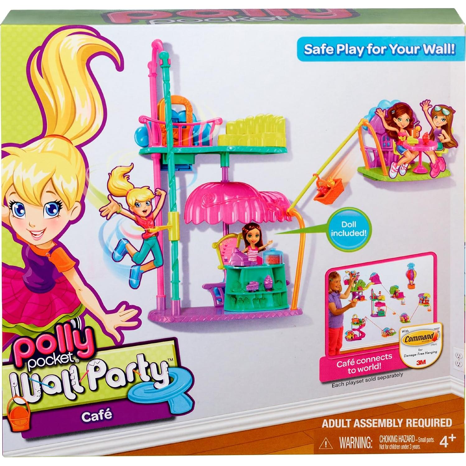 Polly Pocket Cafetería de Mascotas Mattel - Juego Pared 2 Niveles