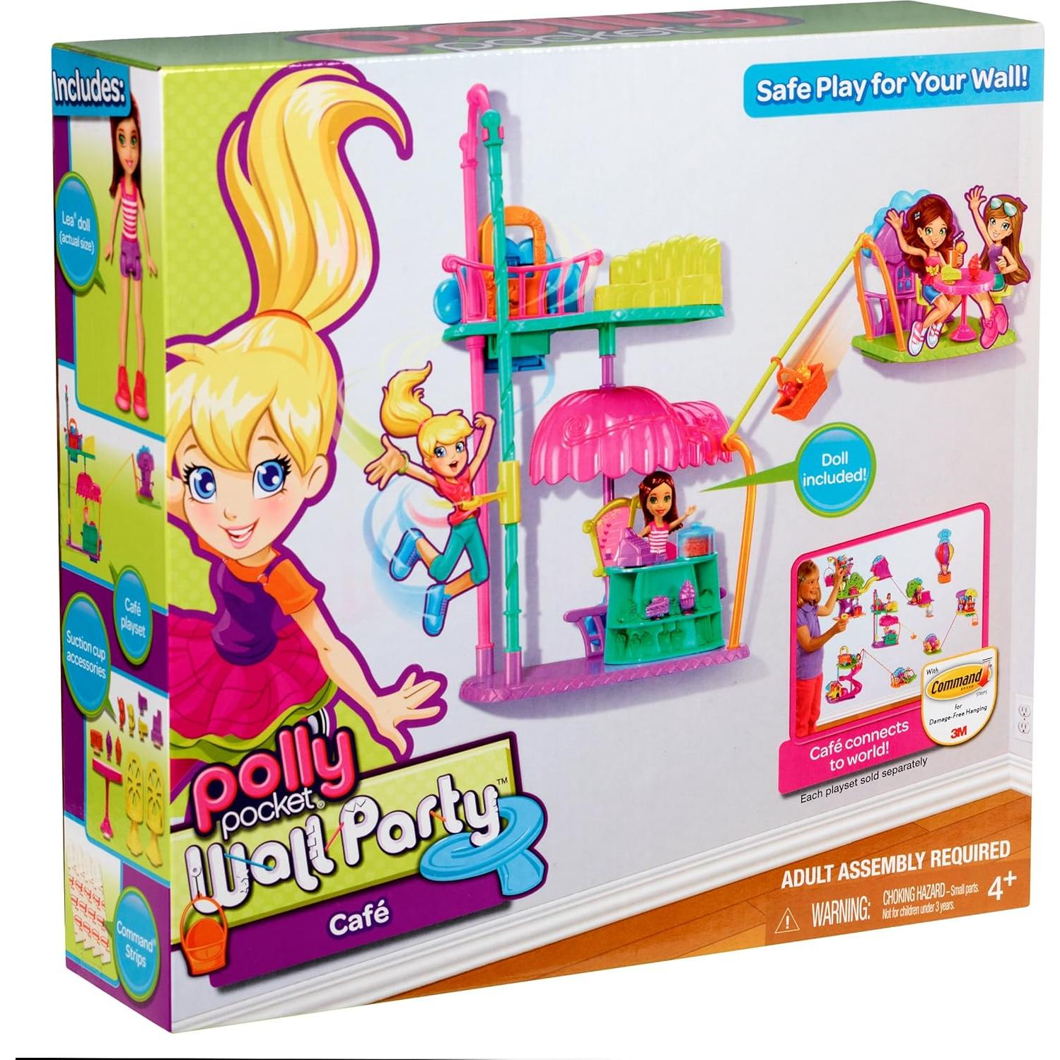 Polly Pocket Cafetería de Mascotas Mattel - Juego Pared 2 Niveles