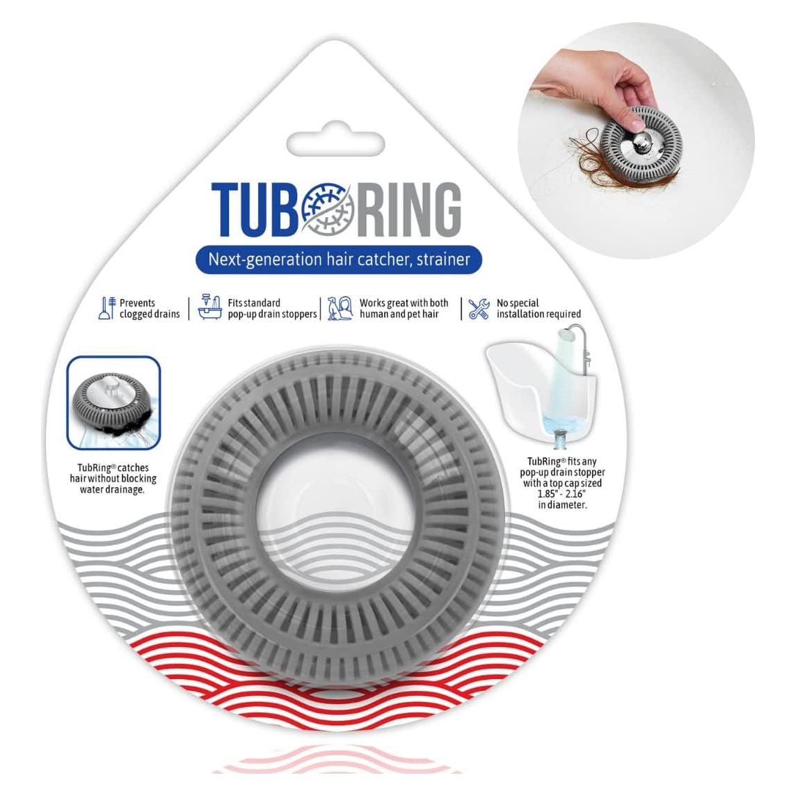 Protector de Drenaje TUBRING para Cabello - Gris - 9.53 cm