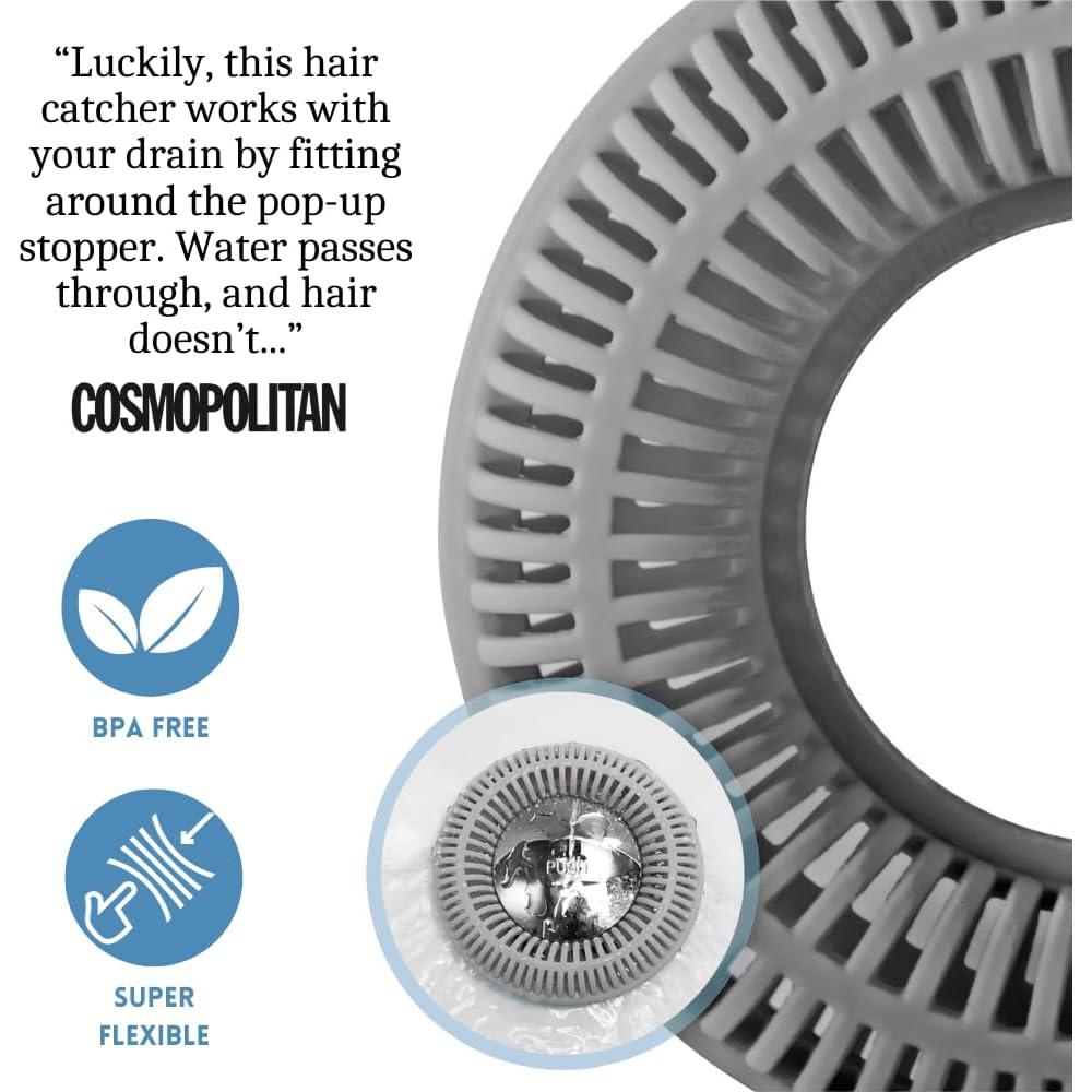 Protector de Drenaje TUBRING para Cabello - Gris - 9.53 cm