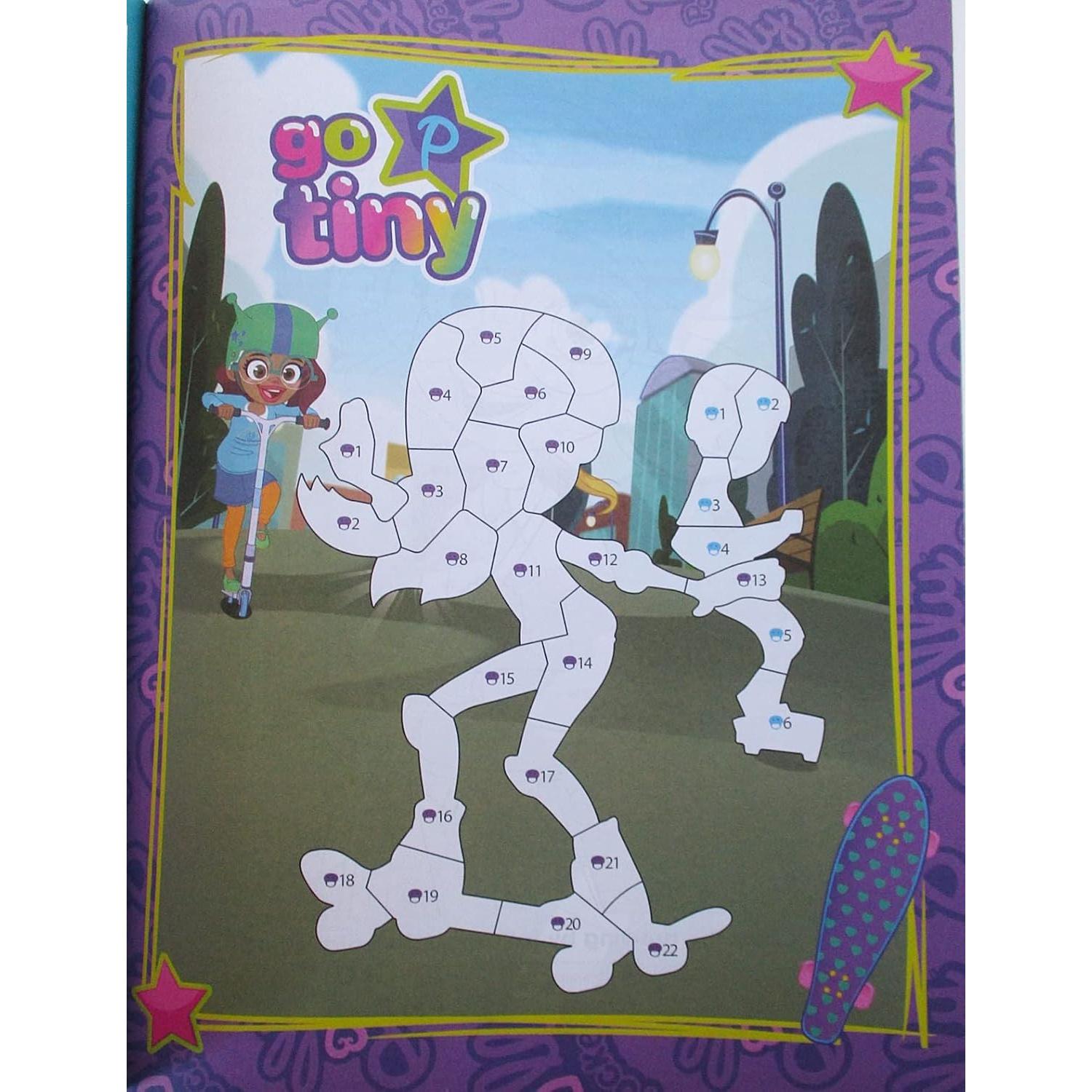 Libro de Pegatinas por Números Polly Pocket - 12 Páginas Coloridas