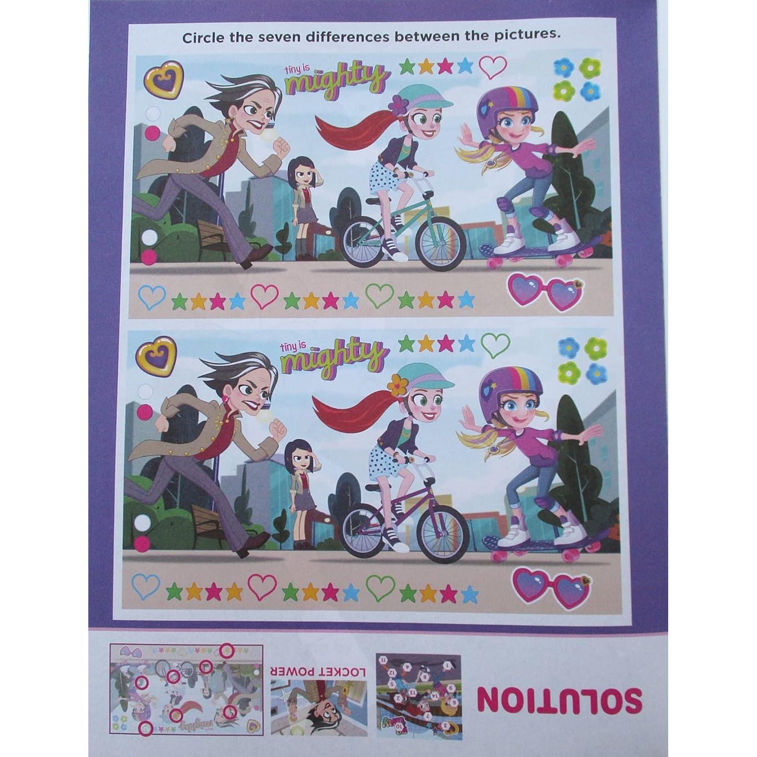Libro de Pegatinas por Números Polly Pocket - 12 Páginas Coloridas