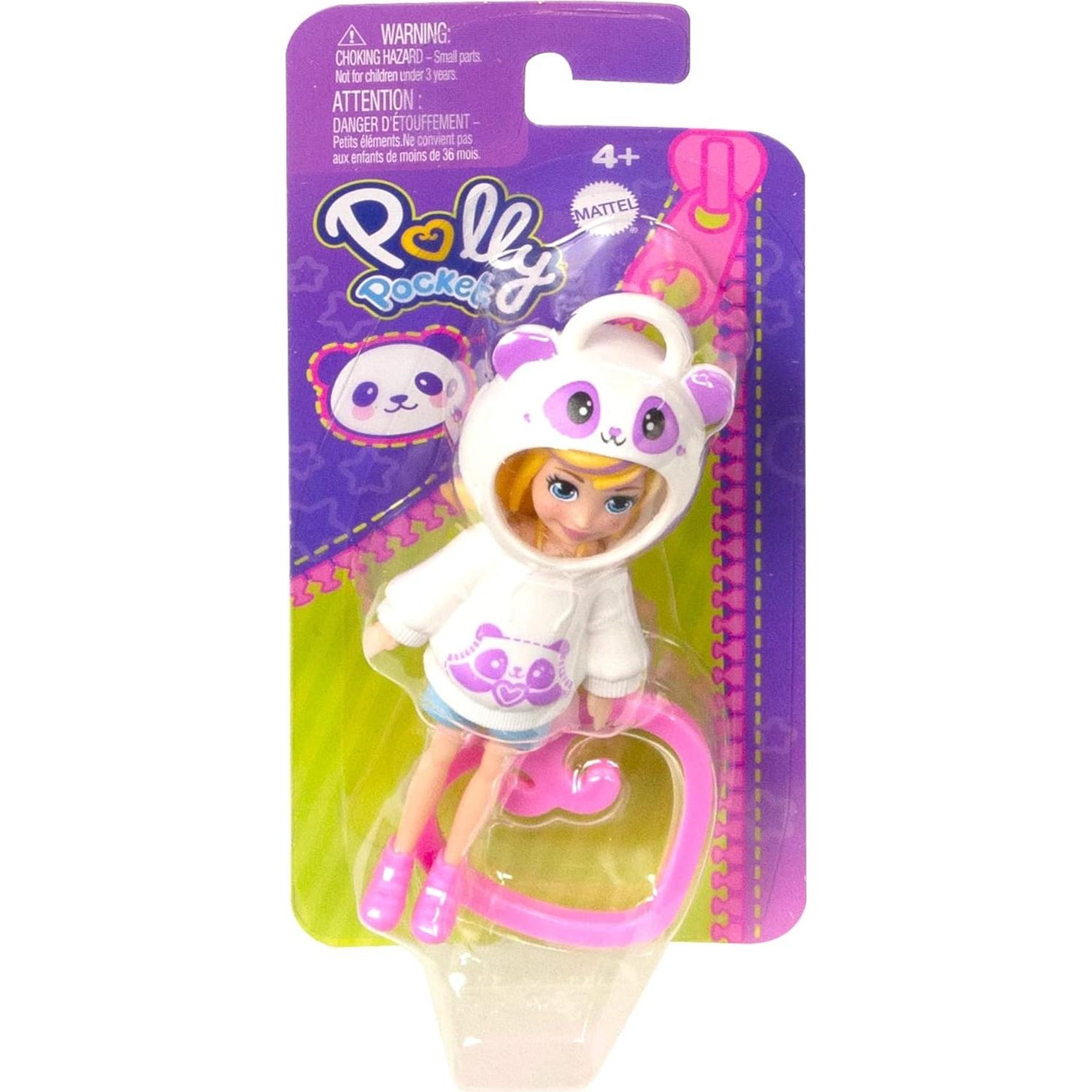 Muñeca Polly Pocket con Capucha de Panda y Clip Rosa - Mattel