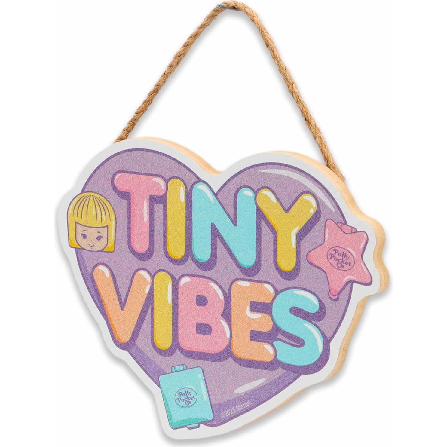 Cartel de Madera Polly Pocket Tiny Vibes - Decoración Pastel