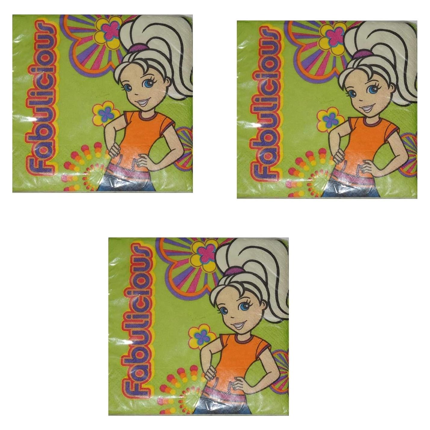 Suministros Fiesta Cumpleaños Polly Pocket 48 Servilletas