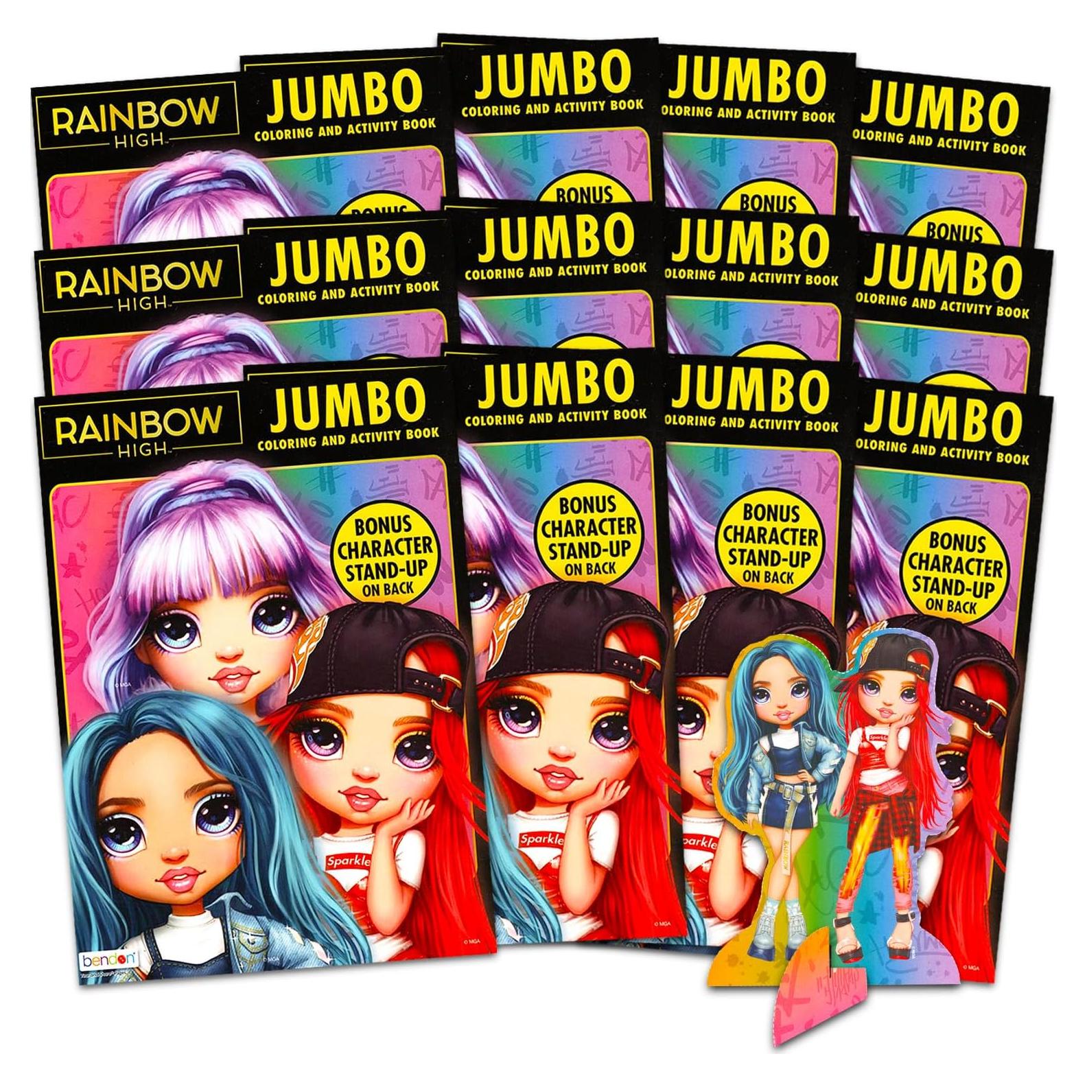 Libros de Actividades Jumbo Rainbow High - Paquete de 12
