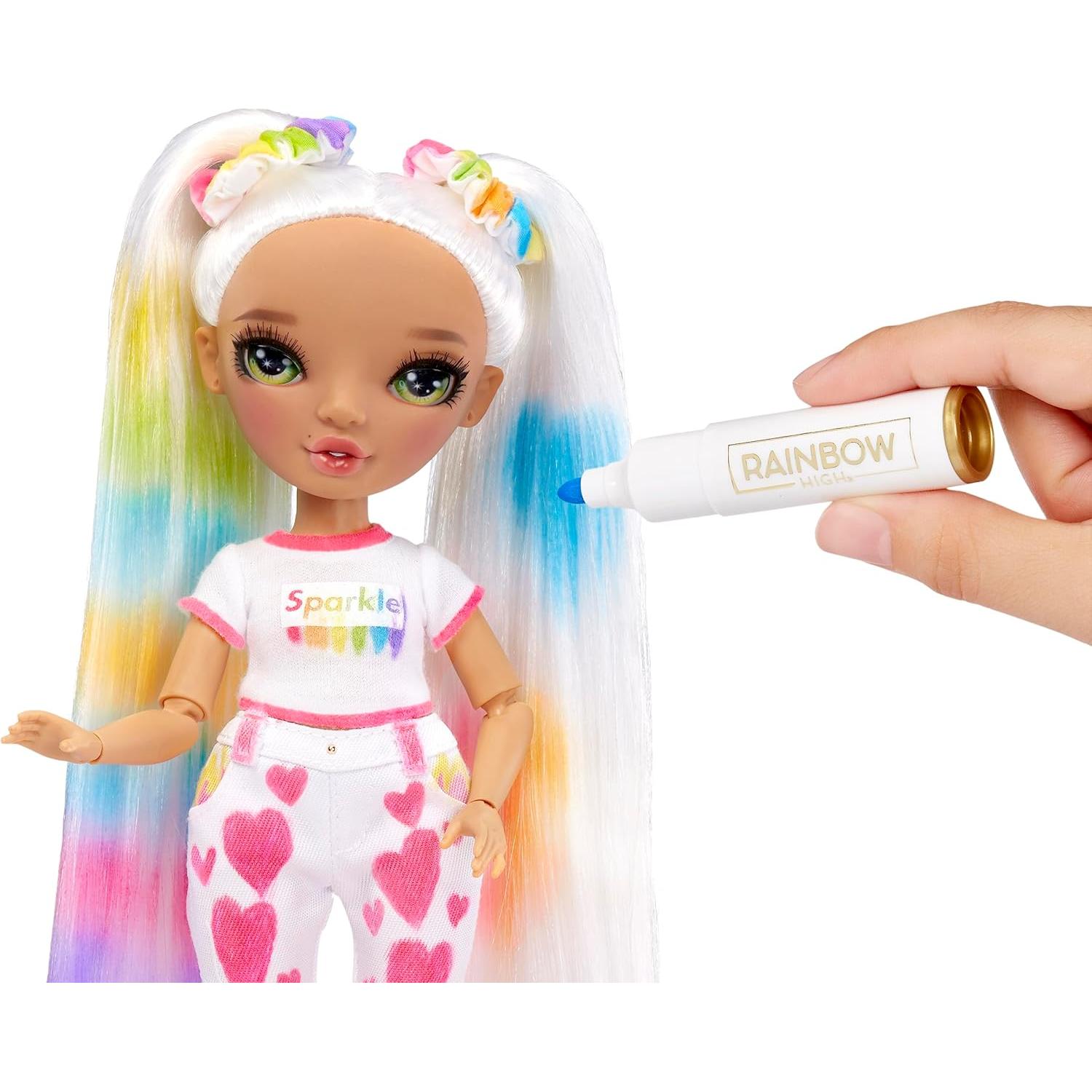 Muñeca Rainbow High DIY Color y Crea con Marcadores Lavables