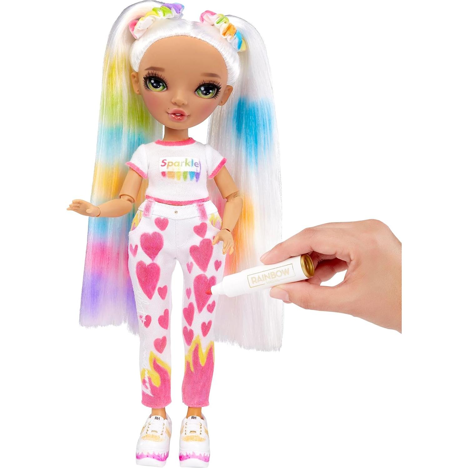 Muñeca Rainbow High DIY Color y Crea con Marcadores Lavables