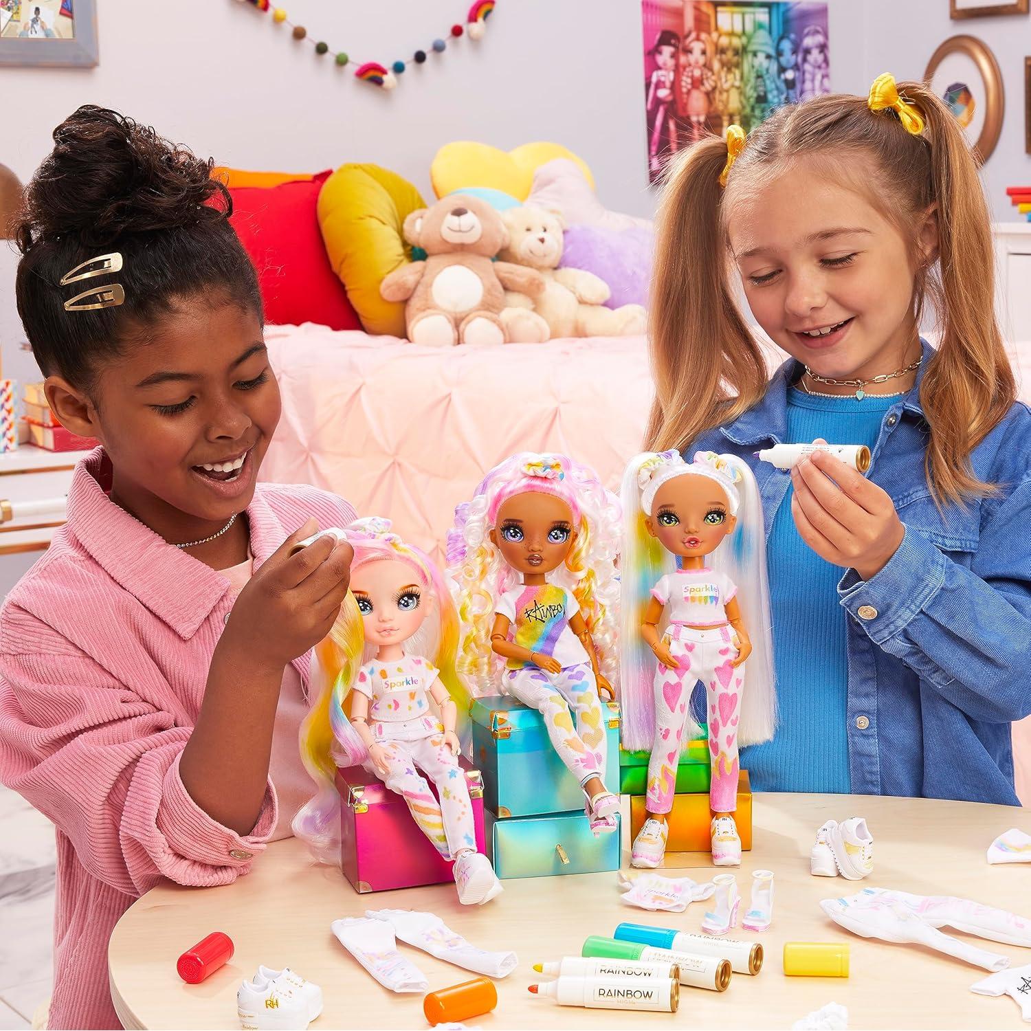 Muñeca Rainbow High DIY Color y Crea con Marcadores Lavables