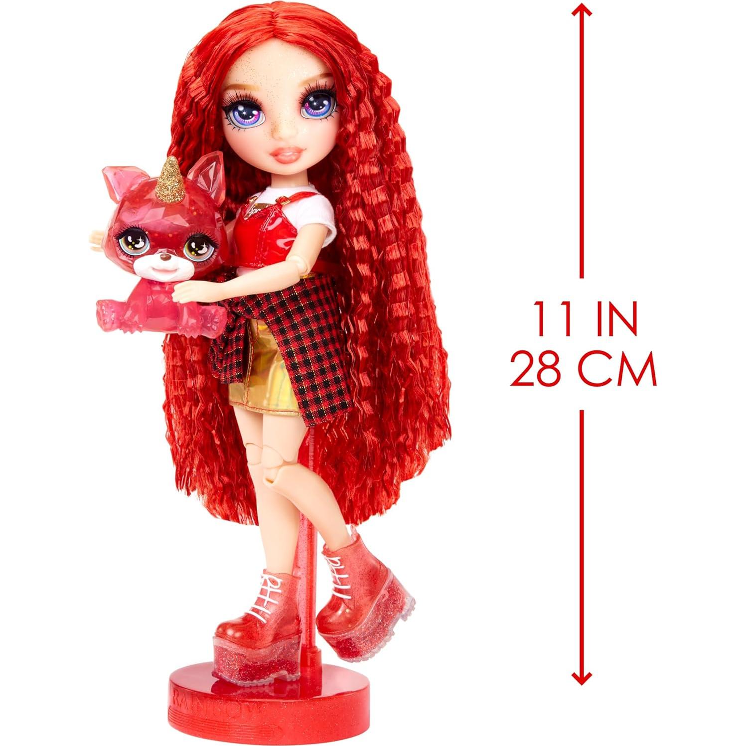 Muñeca Rainbow High Ruby con Slime y Mascota Mágica 28 cm