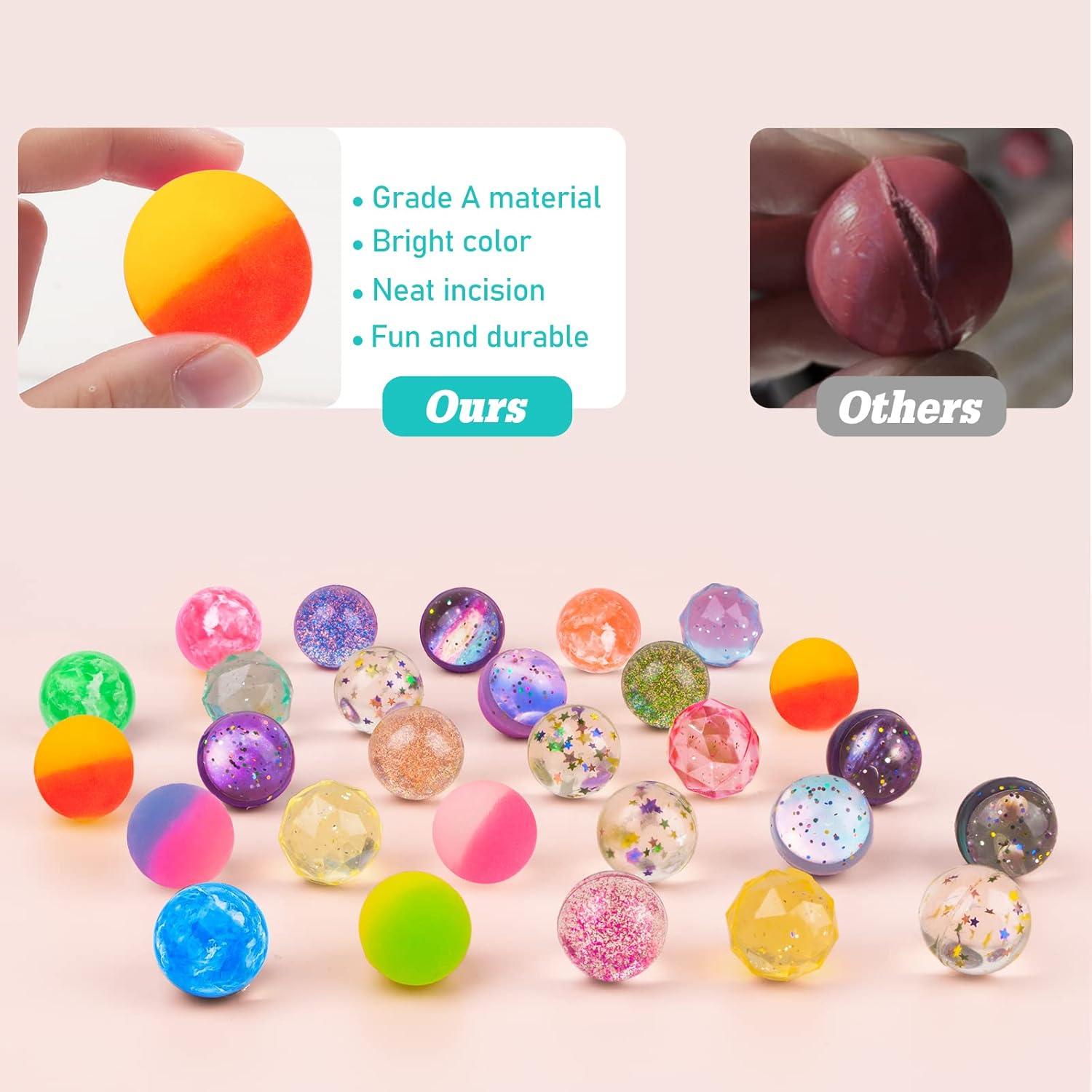 24 Pelotas Rebotadoras Ecoofor 3.2cm Multicolores para Niños