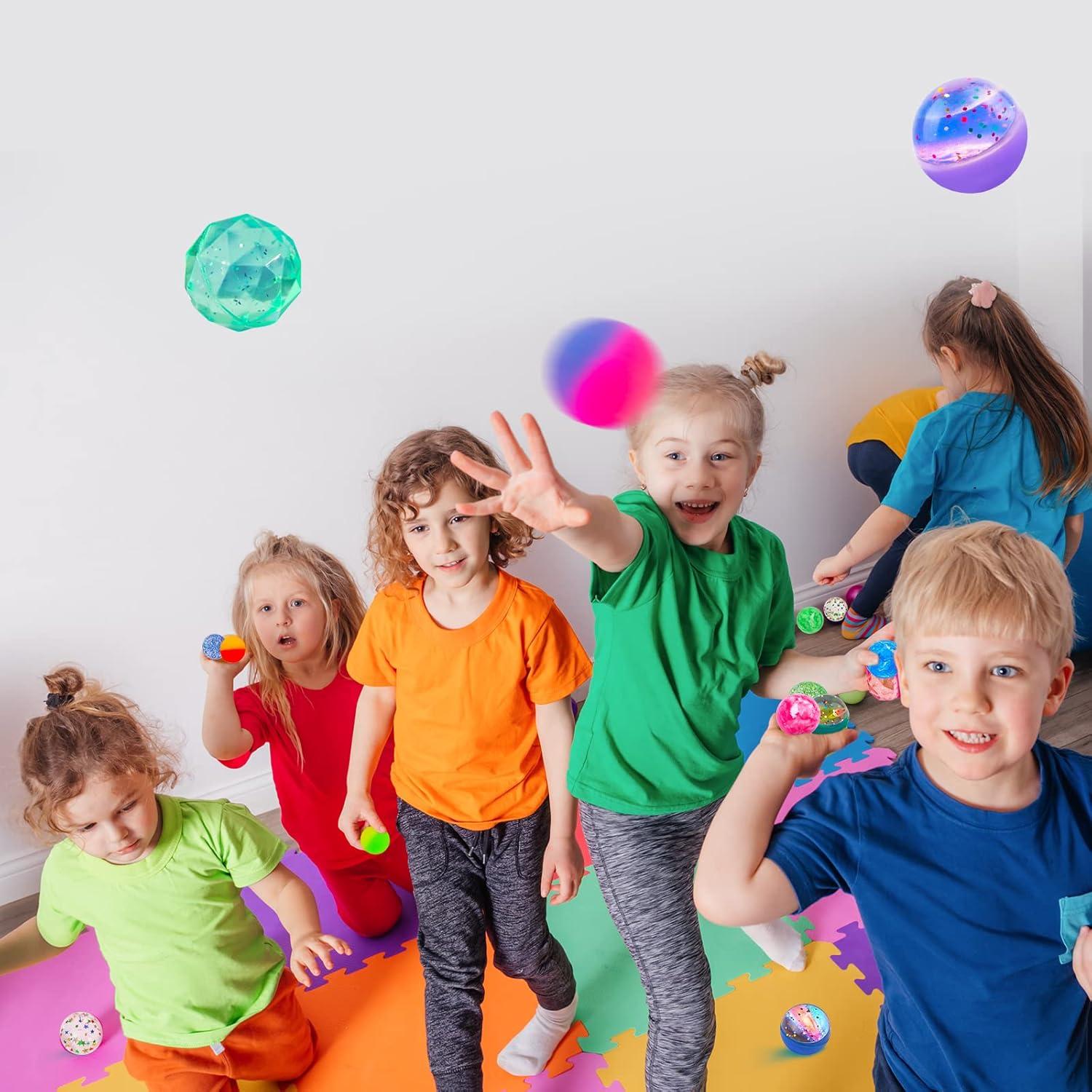 24 Pelotas Rebotadoras Ecoofor 3.2cm Multicolores para Niños