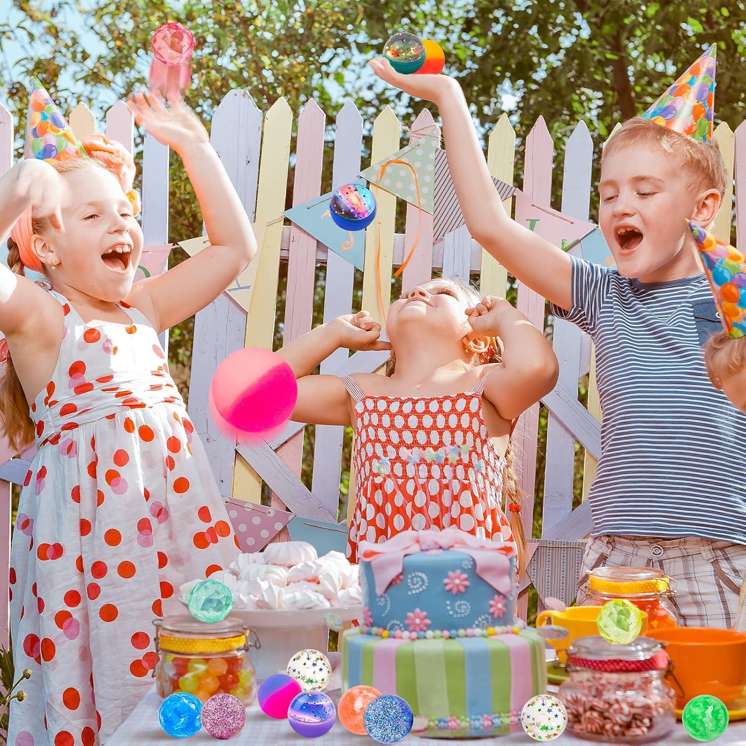 24 Pelotas Rebotadoras Ecoofor 3.2cm Multicolores para Niños