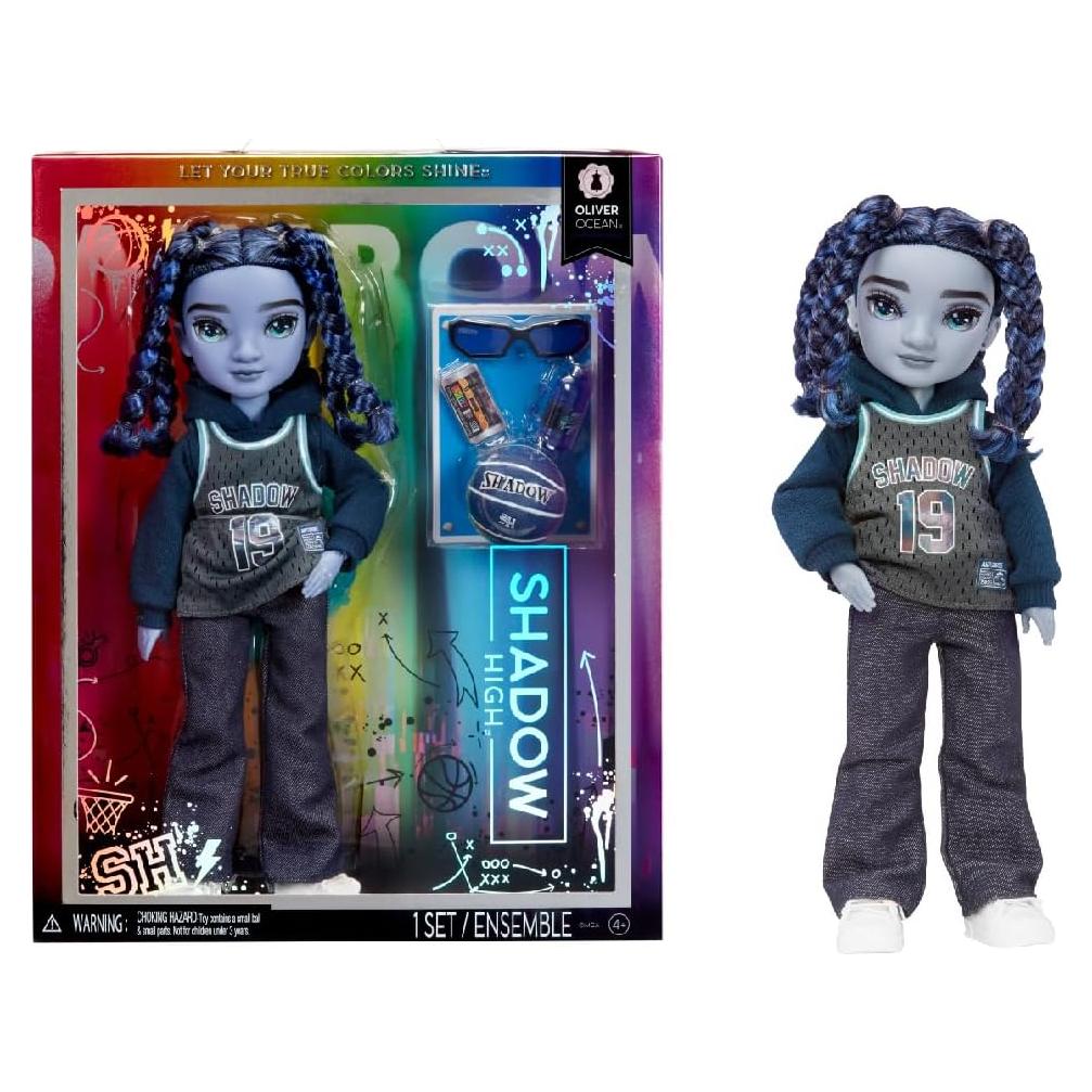 Muñeco de Moda Oliver Ocean Rainbow High - Azul - 10 Accesorios