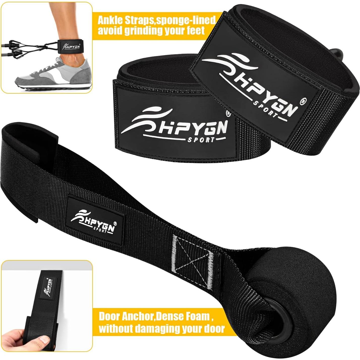 Bandas de Resistencia HPYGN 300LBS con Mangos para Ejercicio