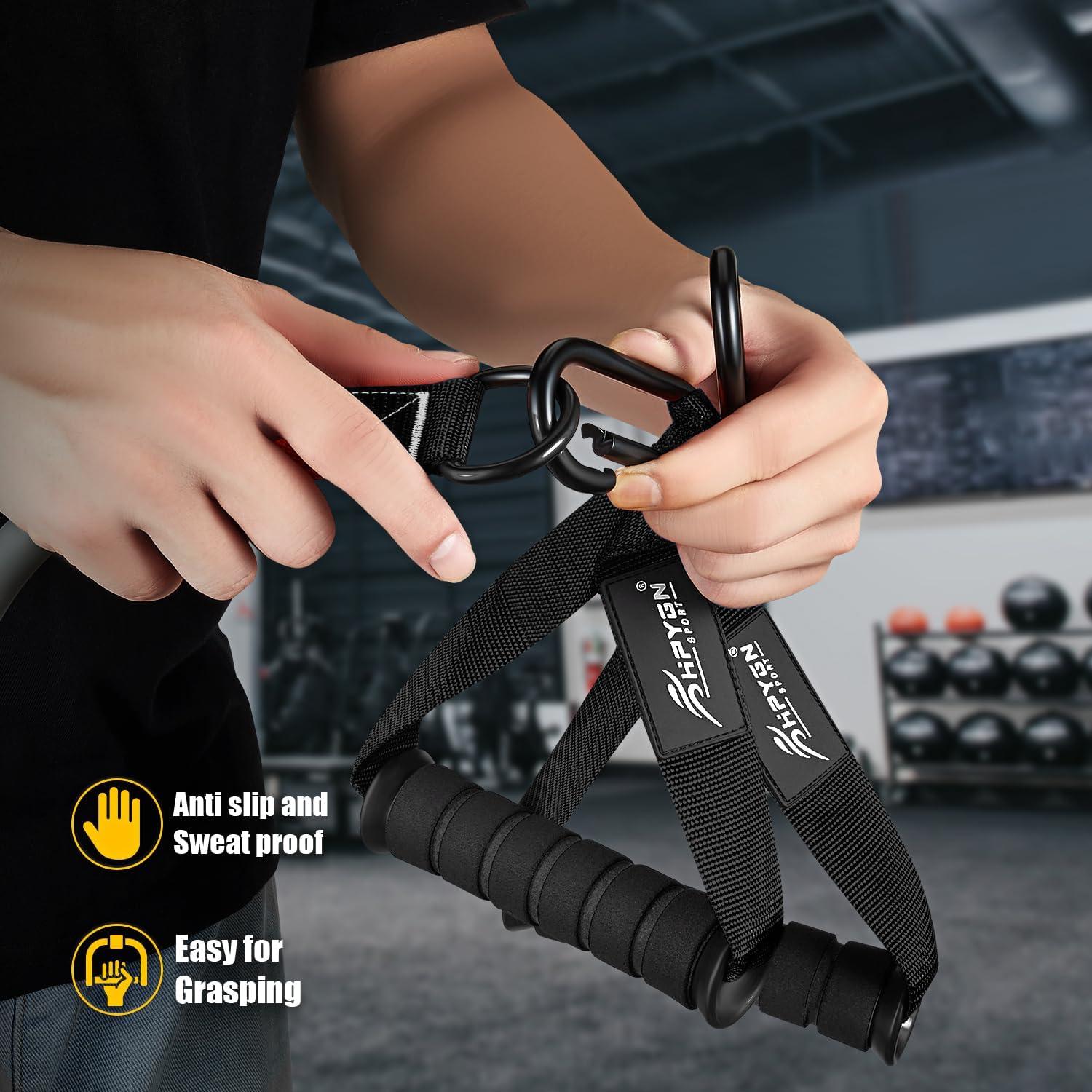 Bandas de Resistencia HPYGN 300LBS con Mangos para Ejercicio