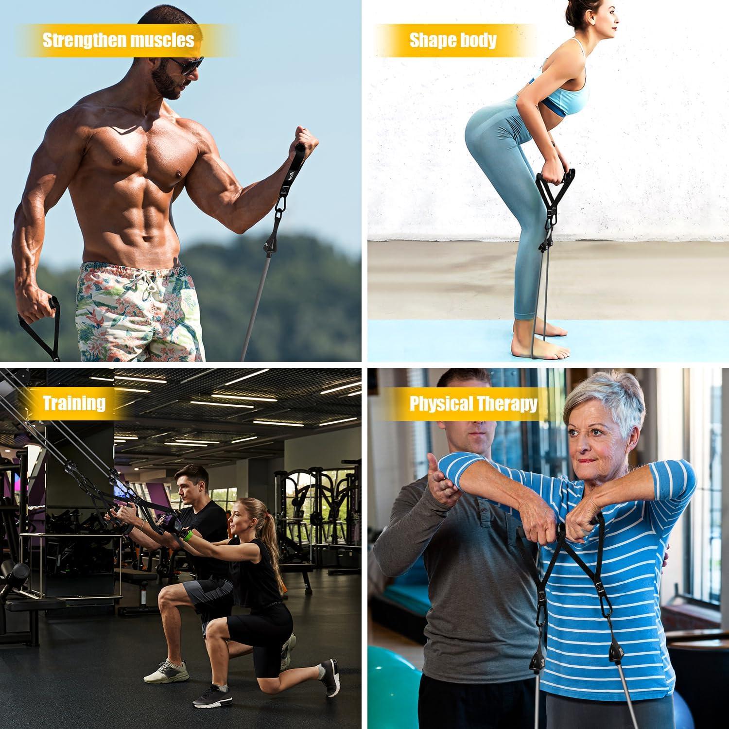 Bandas de Resistencia HPYGN 300LBS con Mangos para Ejercicio