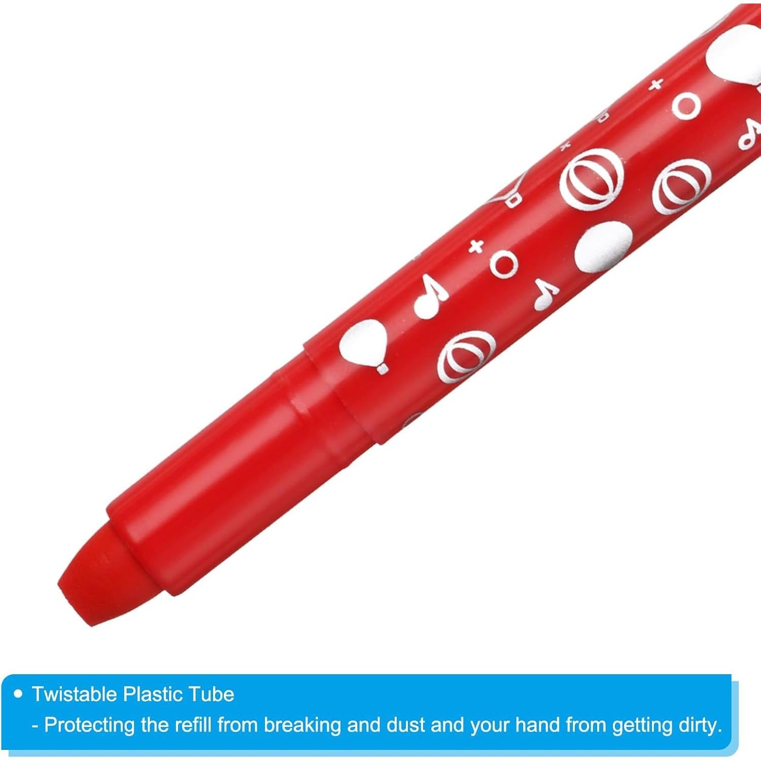 Crayones Acuarelables PATIKIL 6Pcs Rojo Lavables