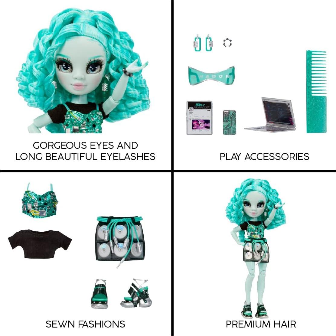 Muñeca de Moda Berrie Skies Rainbow High - Azul, 10 Accesorios