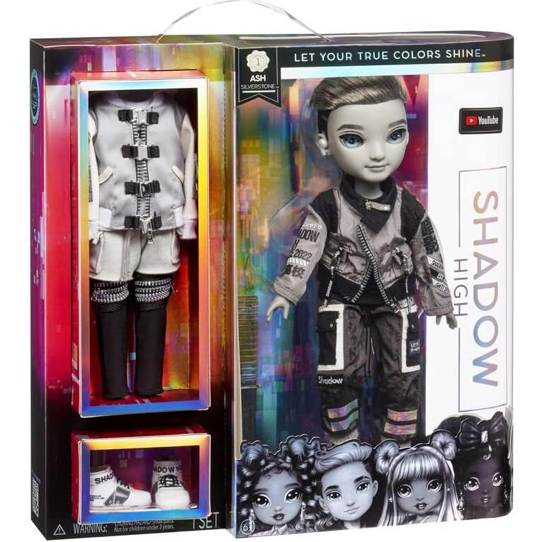 Muñeco de Moda Ash Silverstone Rainbow High - 2 Conjuntos