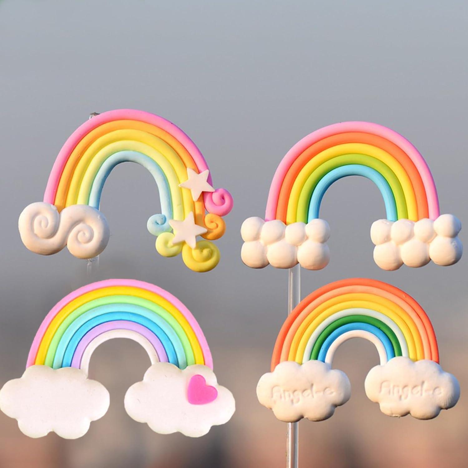 Juego de 10 Arcoíris en Miniatura PVC para Casa de Muñecas