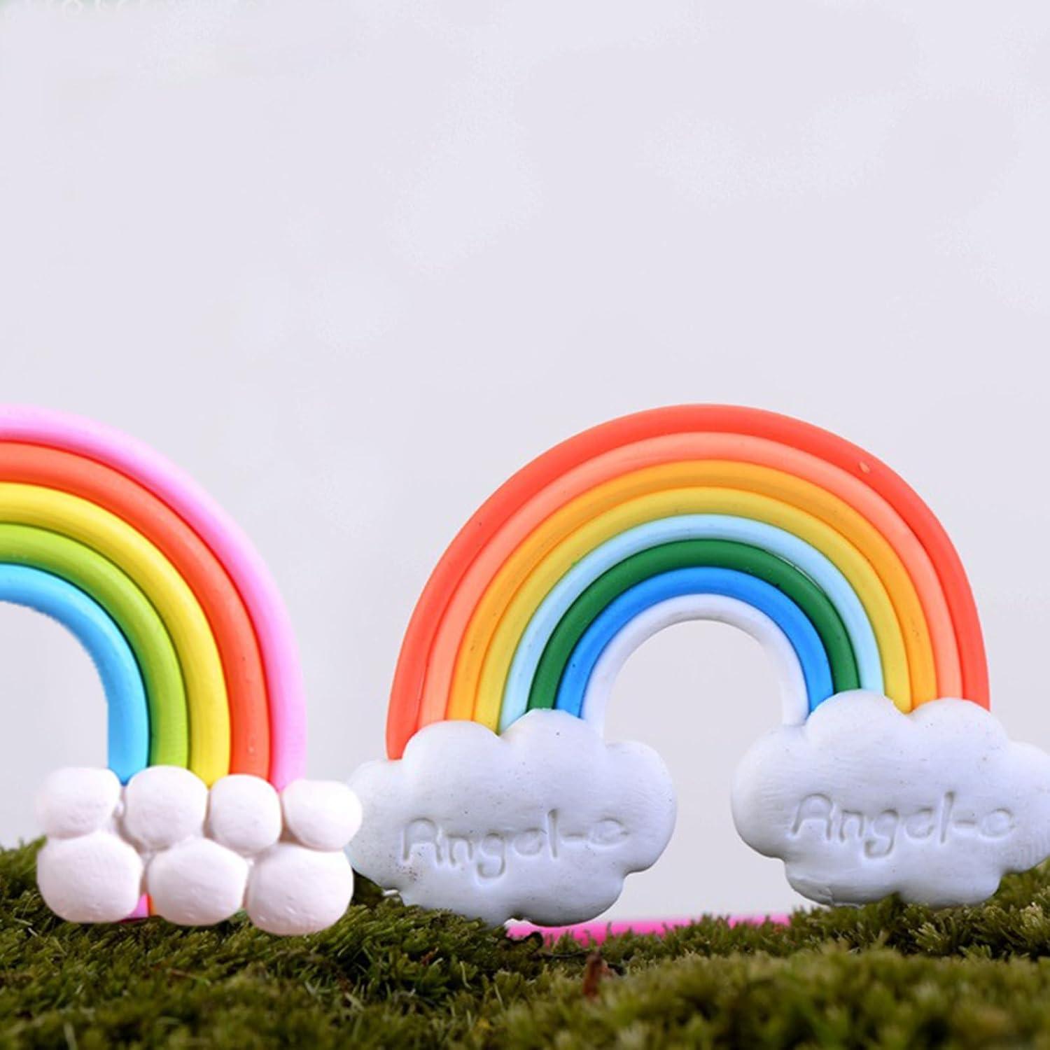 Juego de 10 Arcoíris en Miniatura PVC para Casa de Muñecas