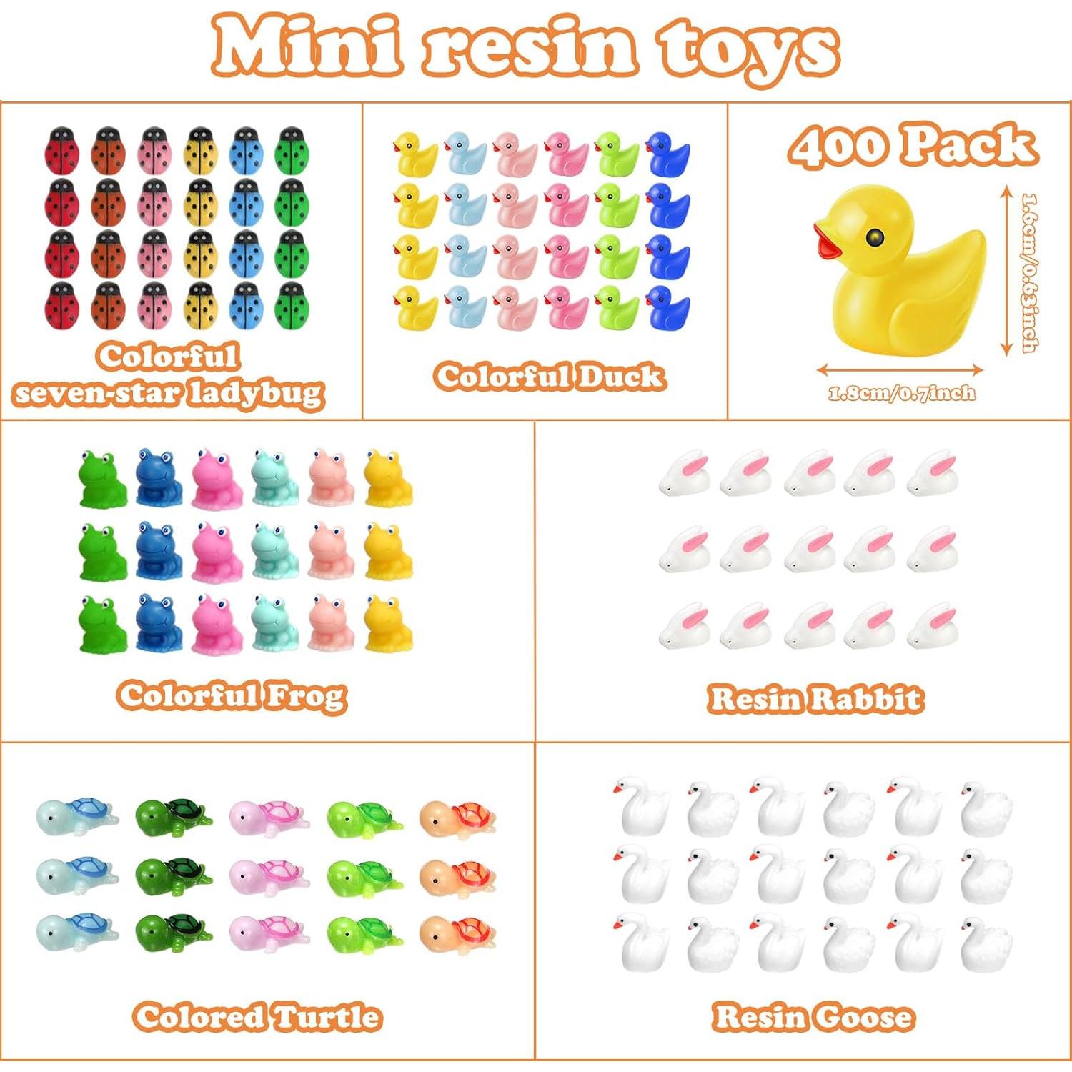 Figuras de Animales de Resina Barydat 400 Pcs Decoración