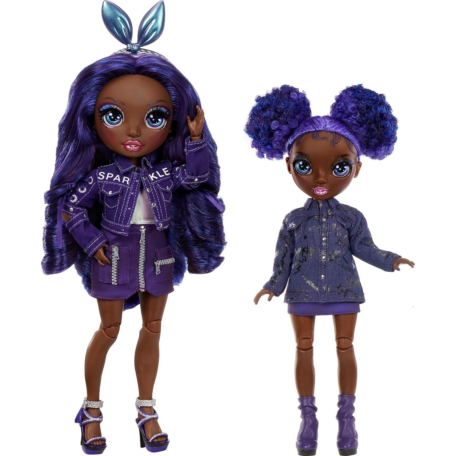 Muñeca de Moda Poseable Krystal Bailey Rainbow High 22.86 cm Morada