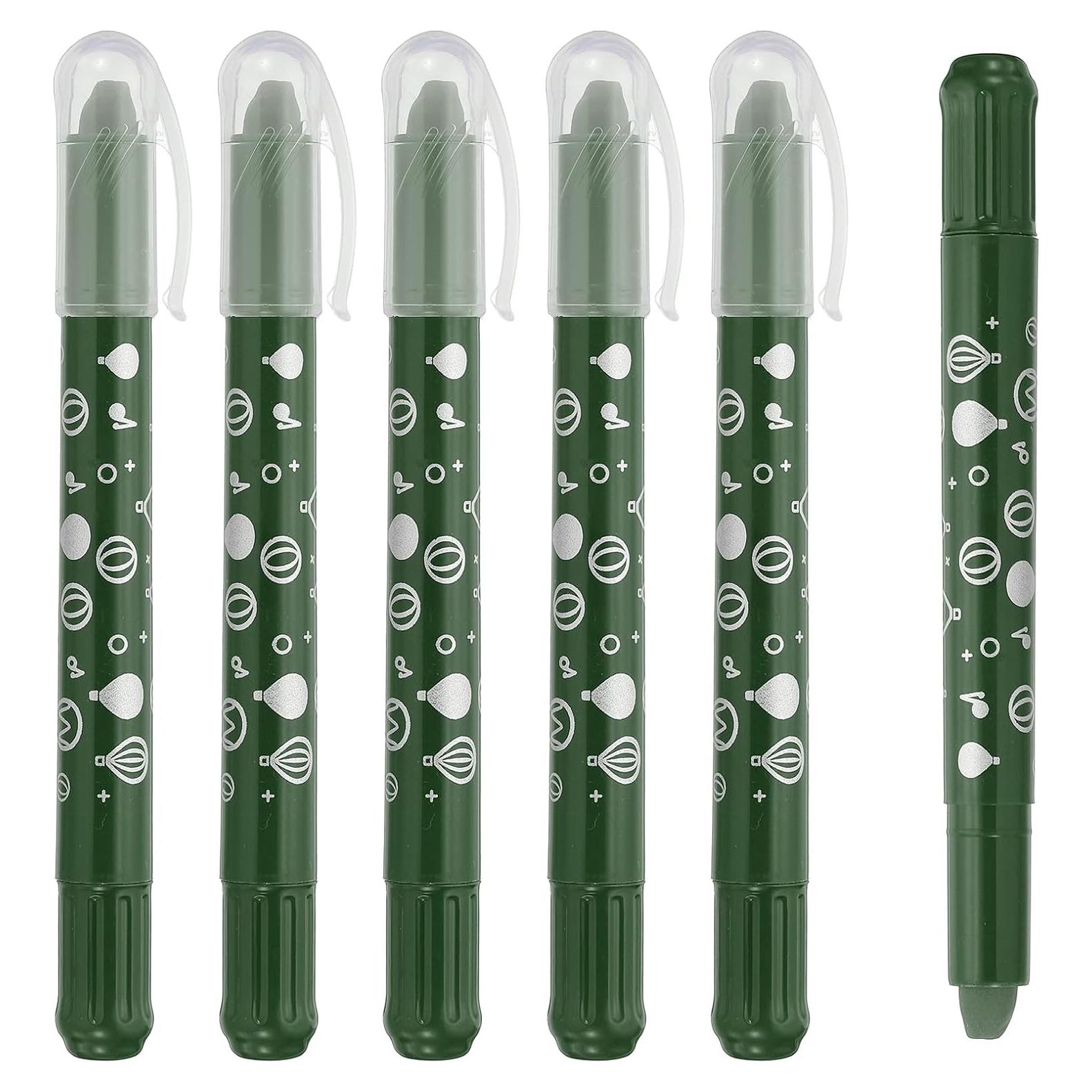 Crayones Acuarelables PATIKIL 6Pcs Verde Oscuro