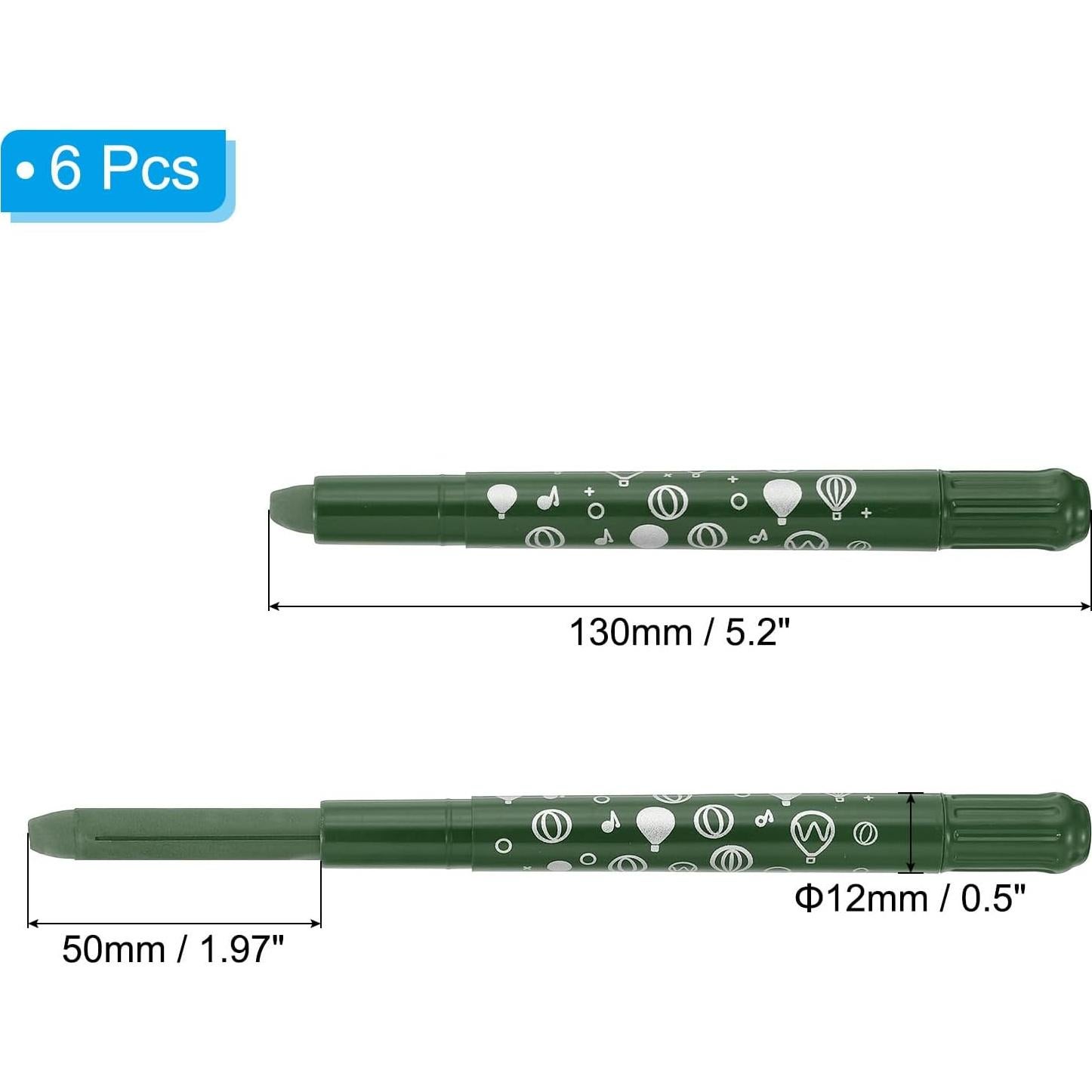 Crayones Acuarelables PATIKIL 6Pcs Verde Oscuro