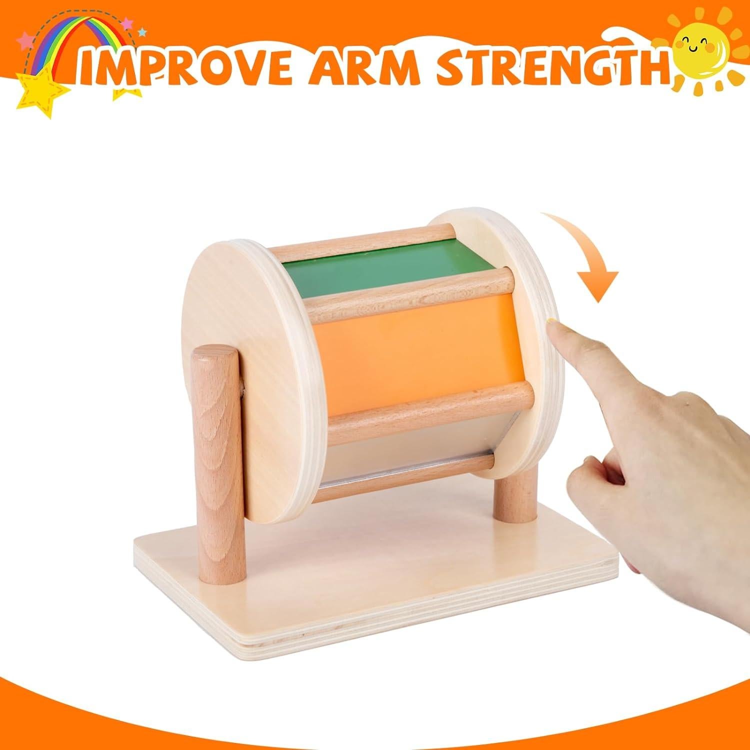 Kit de Juguetes Montessori Adena - Espejo, Tambor y Pelota 0.64 kg