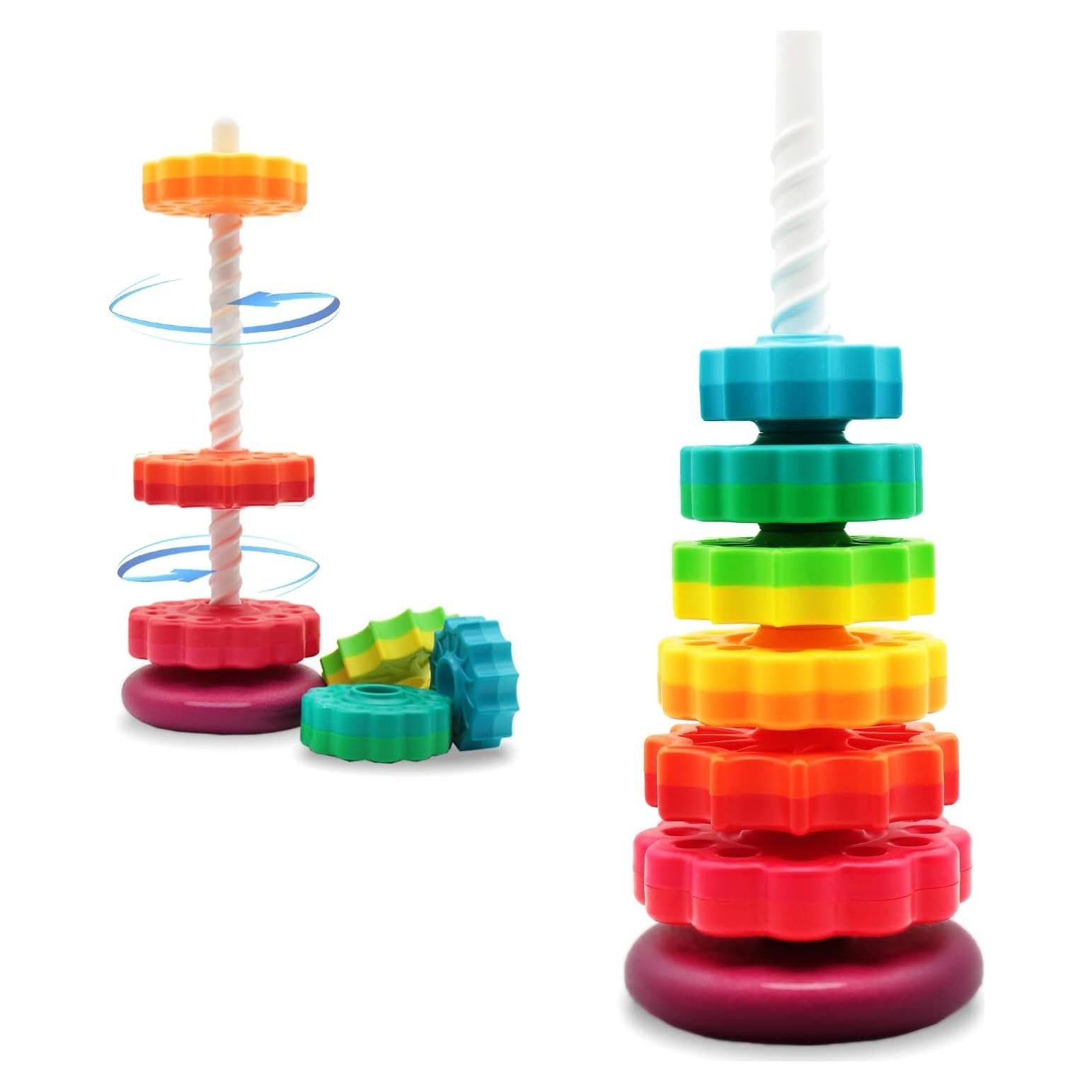 Juguete Apilable Giratorio LUCKFUTURE para Bebés 1-3 Años