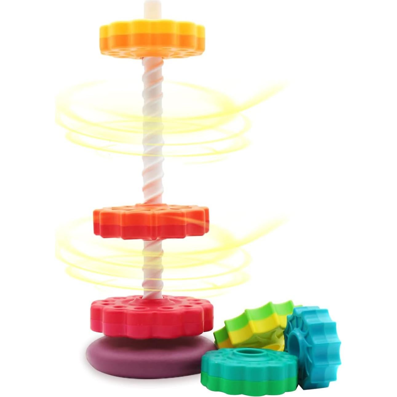 Juguete Apilable Giratorio LUCKFUTURE para Bebés 1-3 Años