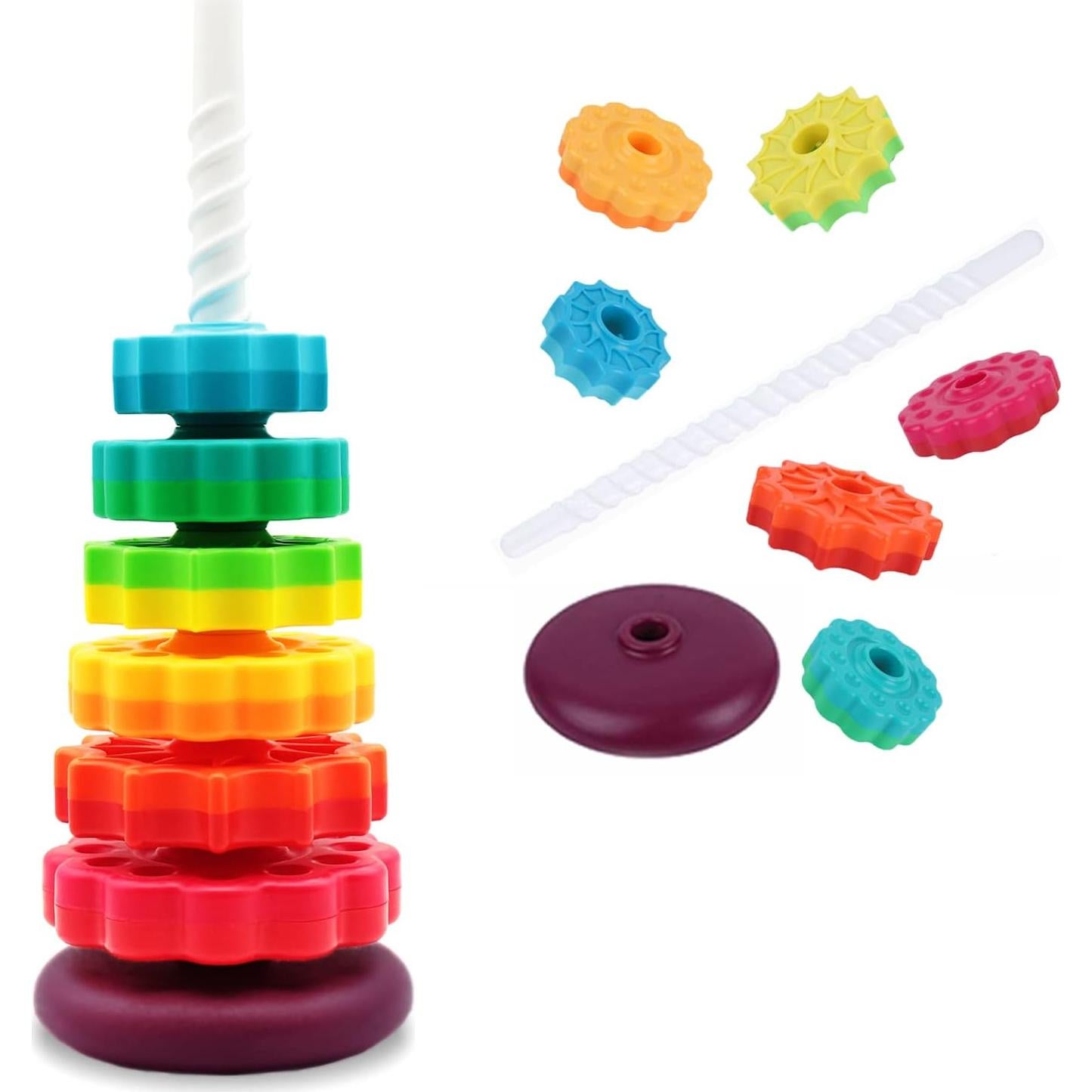 Juguete Apilable Giratorio LUCKFUTURE para Bebés 1-3 Años