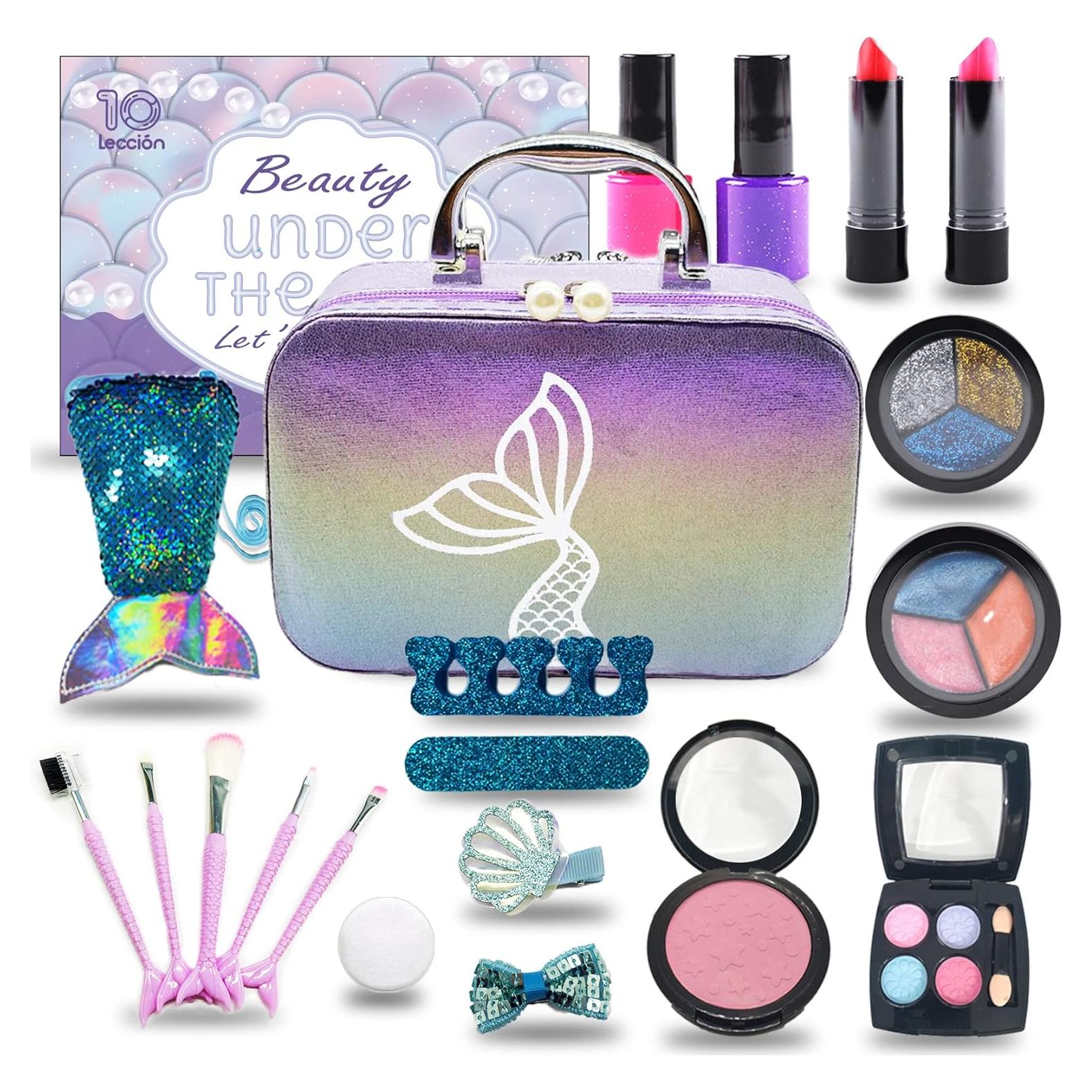 Juego de Maquillaje para Niñas 10Leccion - 20 Piezas Lavable