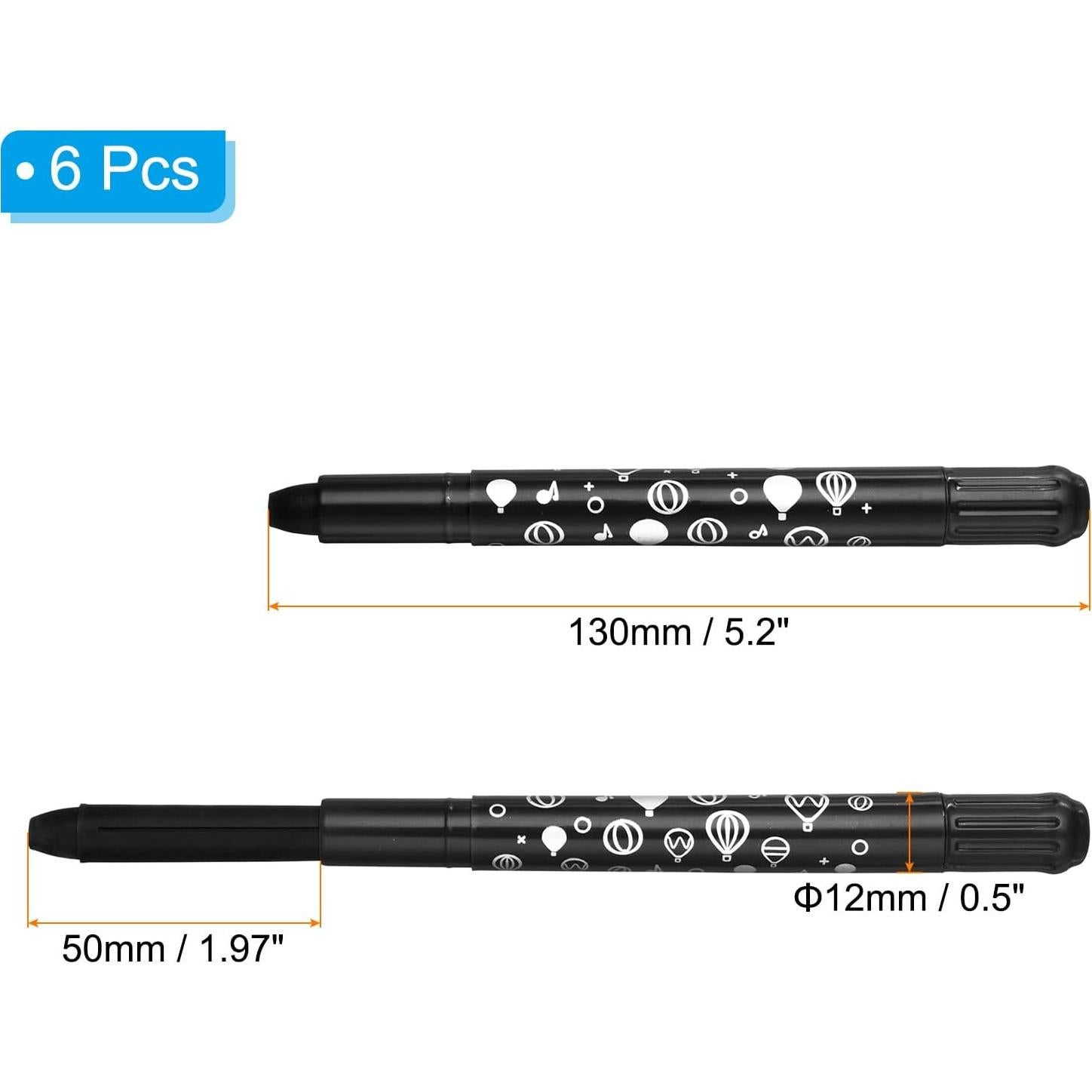 Crayones Acuarelables PATIKIL 6Pcs Lavables Color Negro