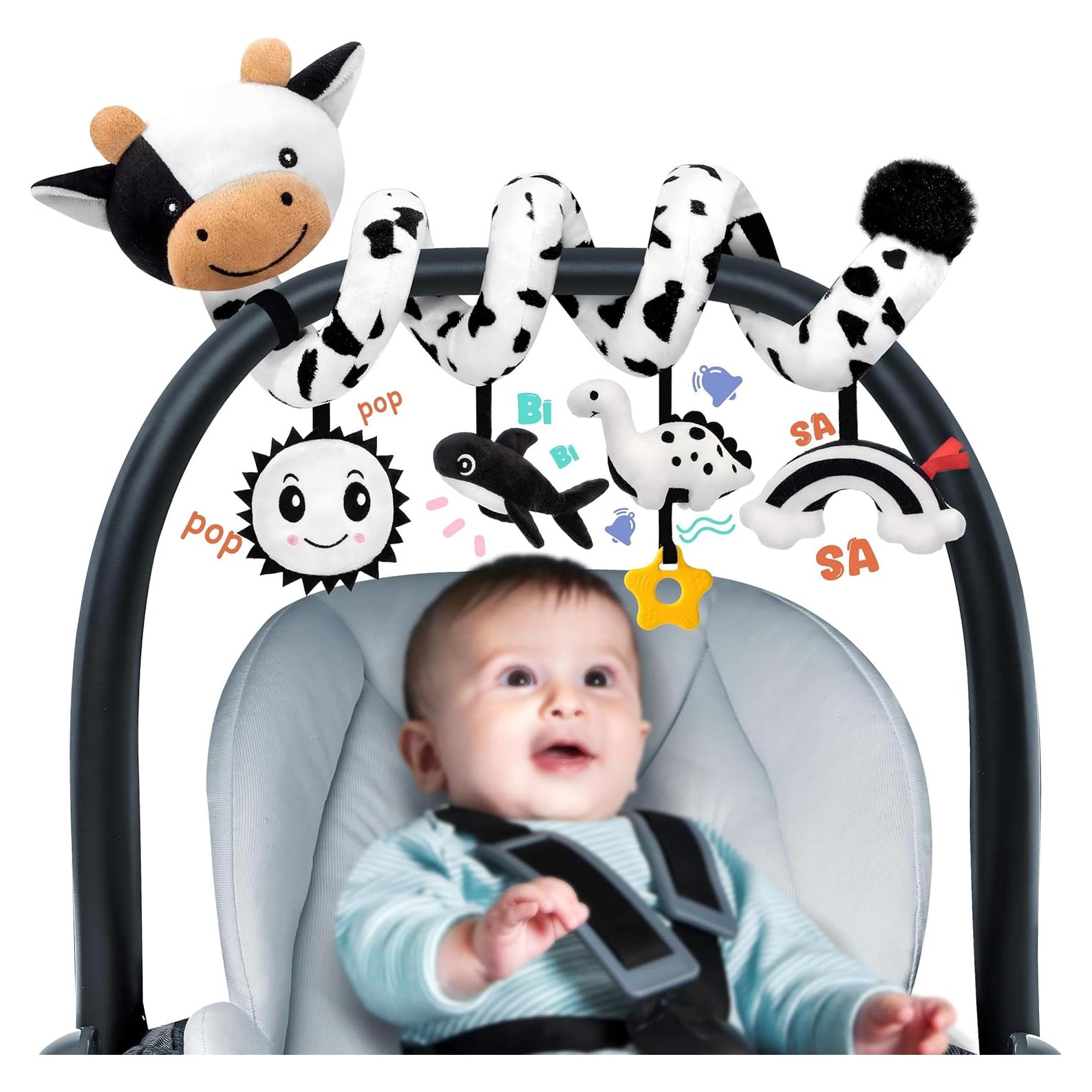 Juguete Espiral para Asiento de Coche Vaca - 0 a 6 Meses