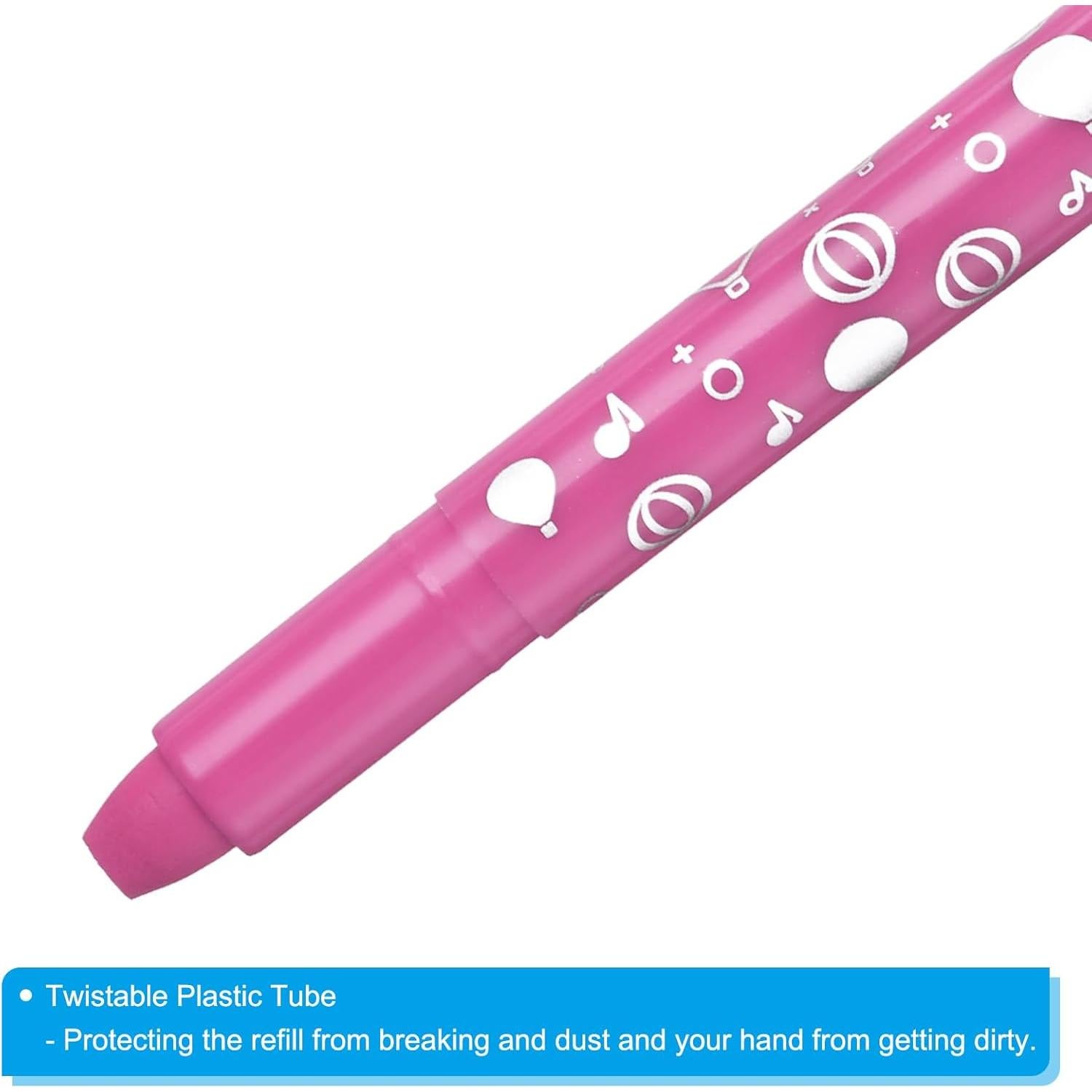 Crayones Acuarelables PATIKIL 6Pcs Rosa Lavables