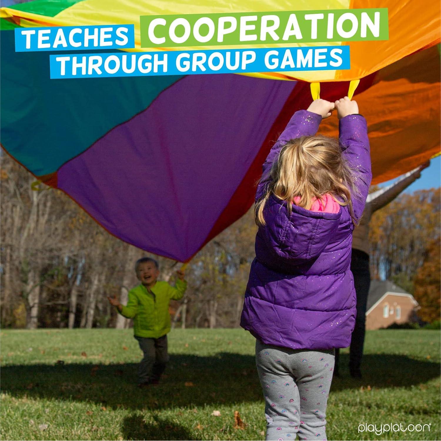 Paracaídas para Niños Play Platoon 4.88m con 12 Asas